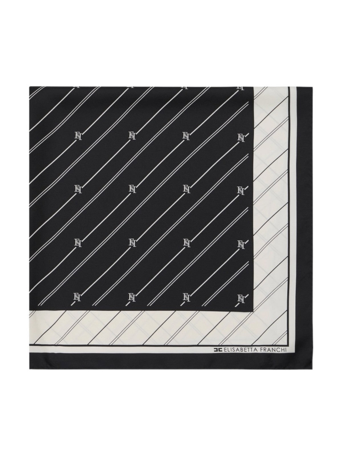 ELISABETTA FRANCHI Foulard Donna FO01L46E2 685 Nero gioboutiqueweb