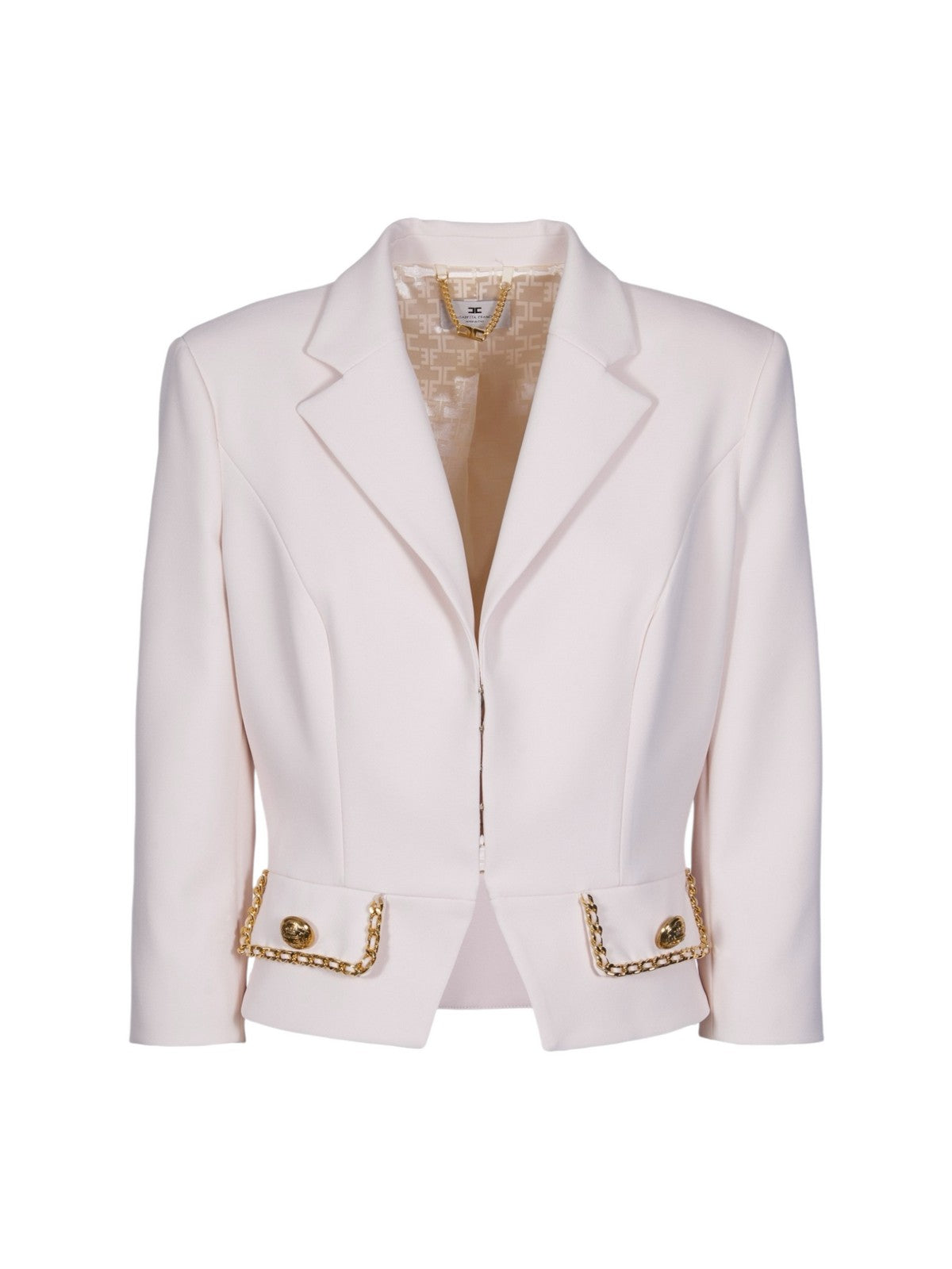 ELISABETTA FRANCHI Giacca Donna GIT8546E2 193 Bianco gioboutiqueweb