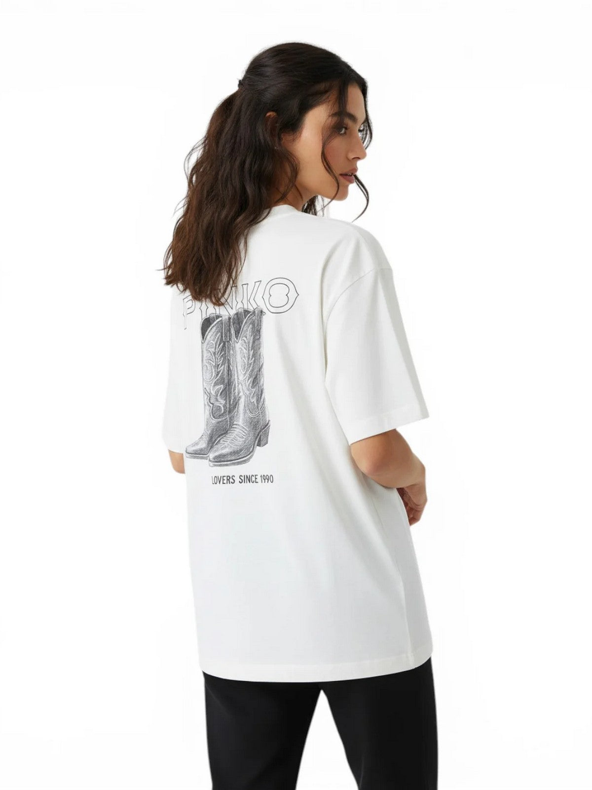 PINKO T-shirt Donna CARMAGNOLA T-SHIRT 106872-A3B3 Z05 BIANCO-BIANCANEVE