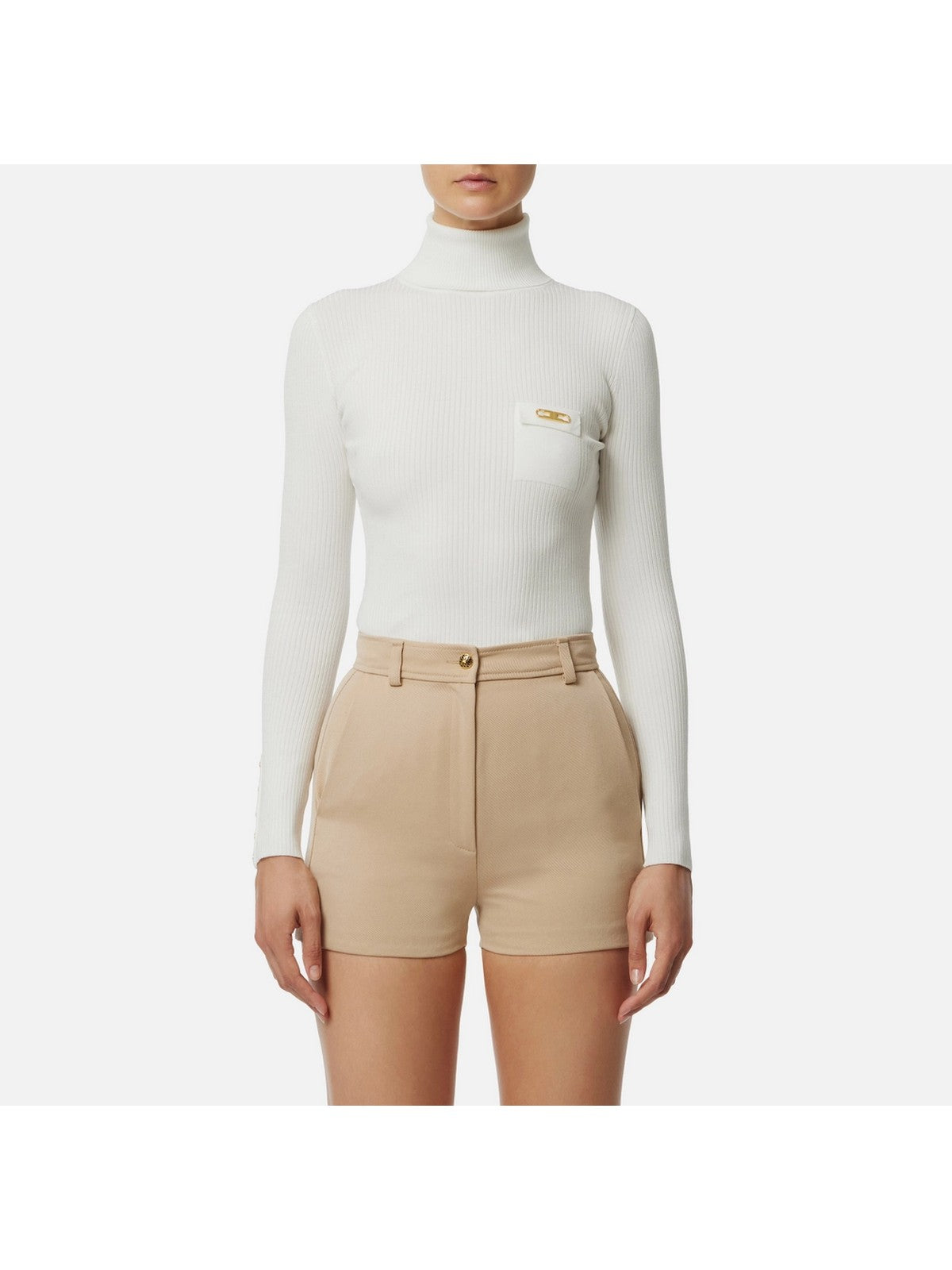 ELISABETTA FRANCHI Maglione dolcevita Donna MK11B56E2 360 Avorio gioboutiqueweb