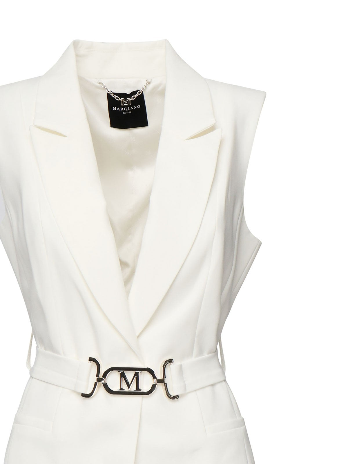 MARCIANO Gilet Donna BECKY BELTED VEST 5RGN03 7115A MCDM Bianco gioboutiqueweb