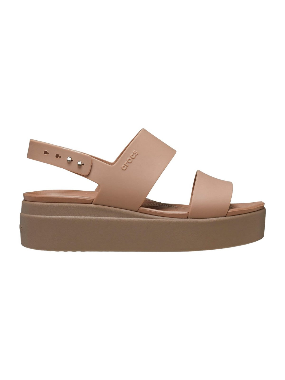 CROCS Sandalo Donna Crocs Brooklyn Low Wedge W 206453 2EL LATTE/MUSHRO gioboutiqueweb