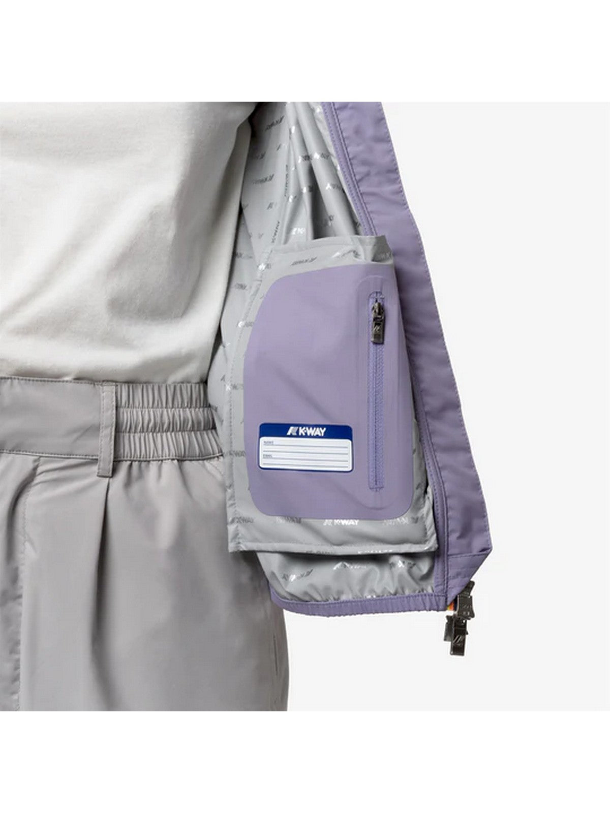 K-WAY Giubbino Donna Lily Eco Stretch Dot K5127LW 721 Viola gioboutiqueweb