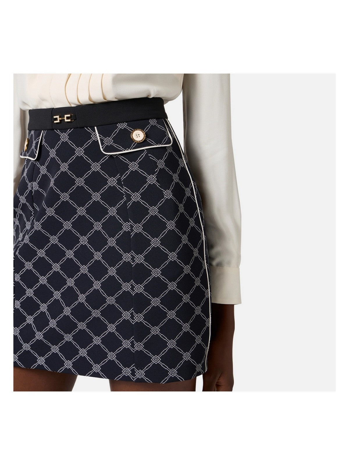 ELISABETTA FRANCHI Gonna Donna GOS0351E2-685 Nero gioboutiqueweb