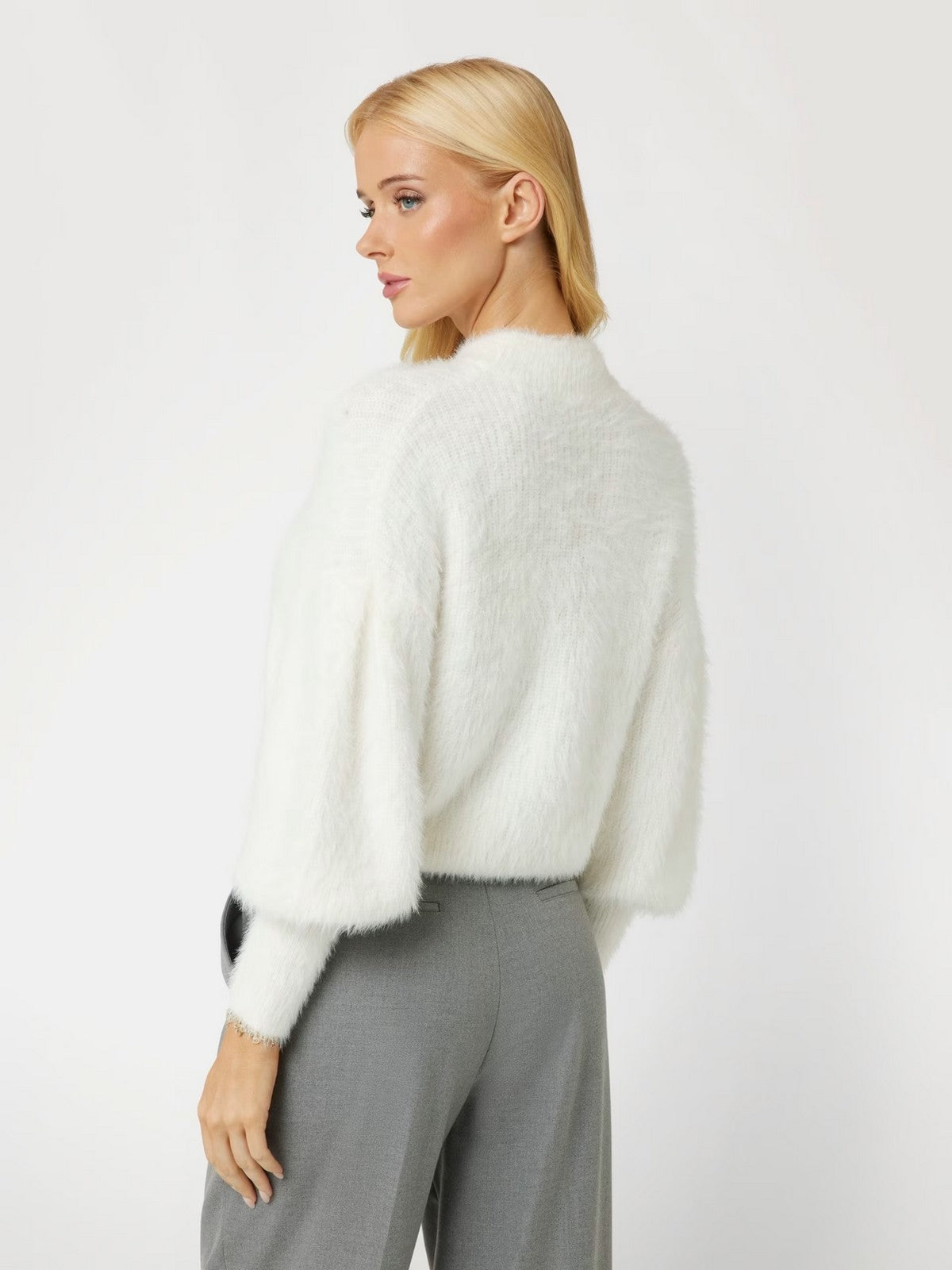 GUESS Maglione Donna KEYLA CN LS SWTR W4BR25 Z3BH0 G012 Bianco gioboutiqueweb