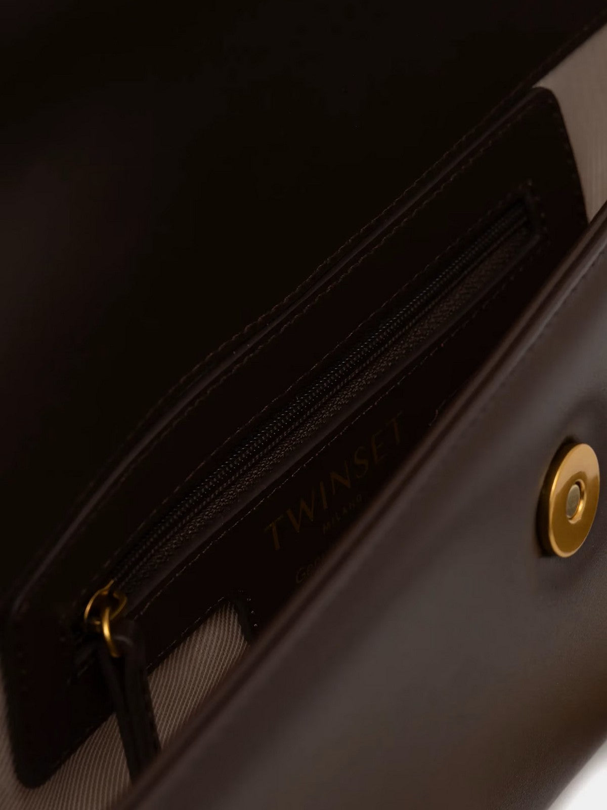 TWINSET Borsa Donna AMIE LEATHER 252TD836A 11054 BLACK CHOCOLATE