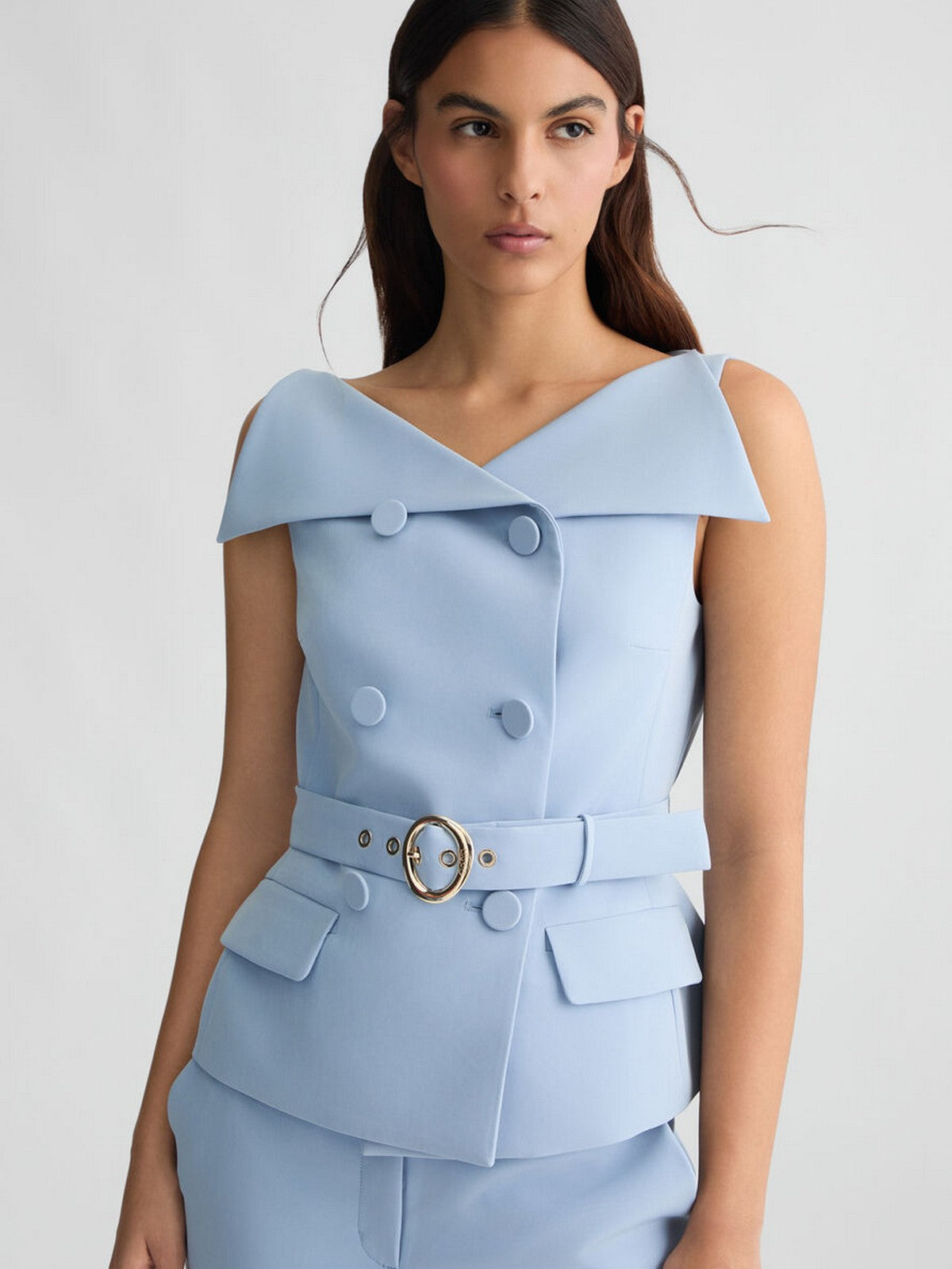 LIU JO BLACK Gilet Donna CA5098T2200 X064A Blu gioboutiqueweb