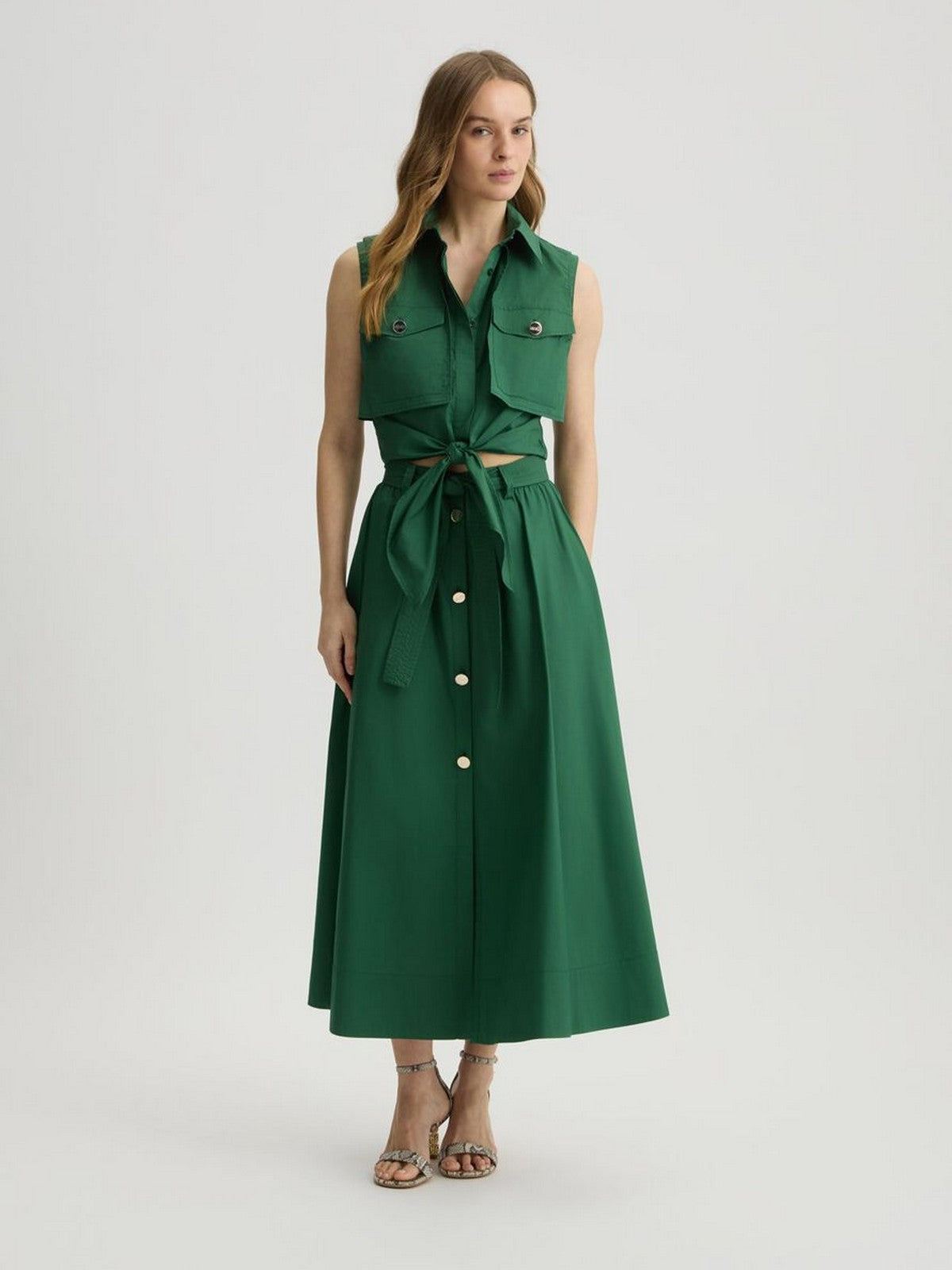 LIU JO BLACK Camicia Donna CA5408TS246 X0665 Verde gioboutiqueweb