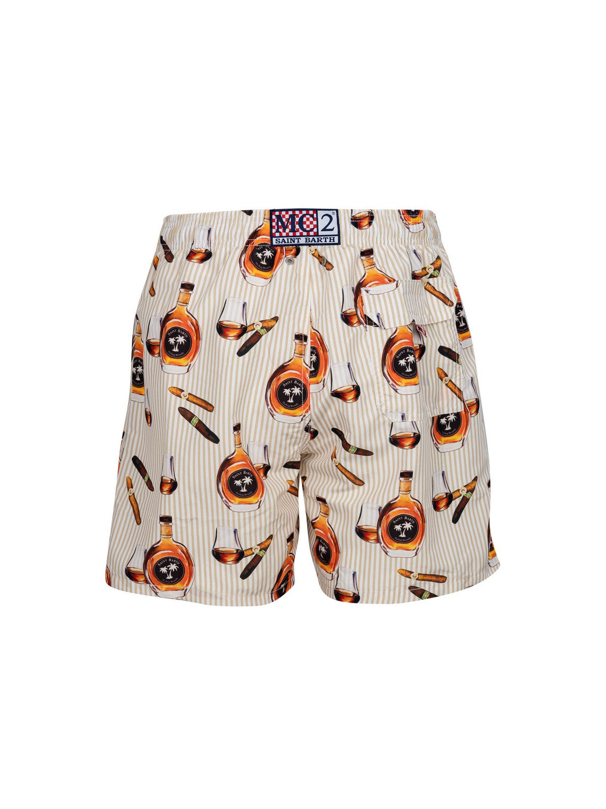 MC2 SAINT BARTH Costume da bagno Uomo GUSTAVIA 02242H OLD BRANDY STRIPES S 11 gioboutiqueweb
