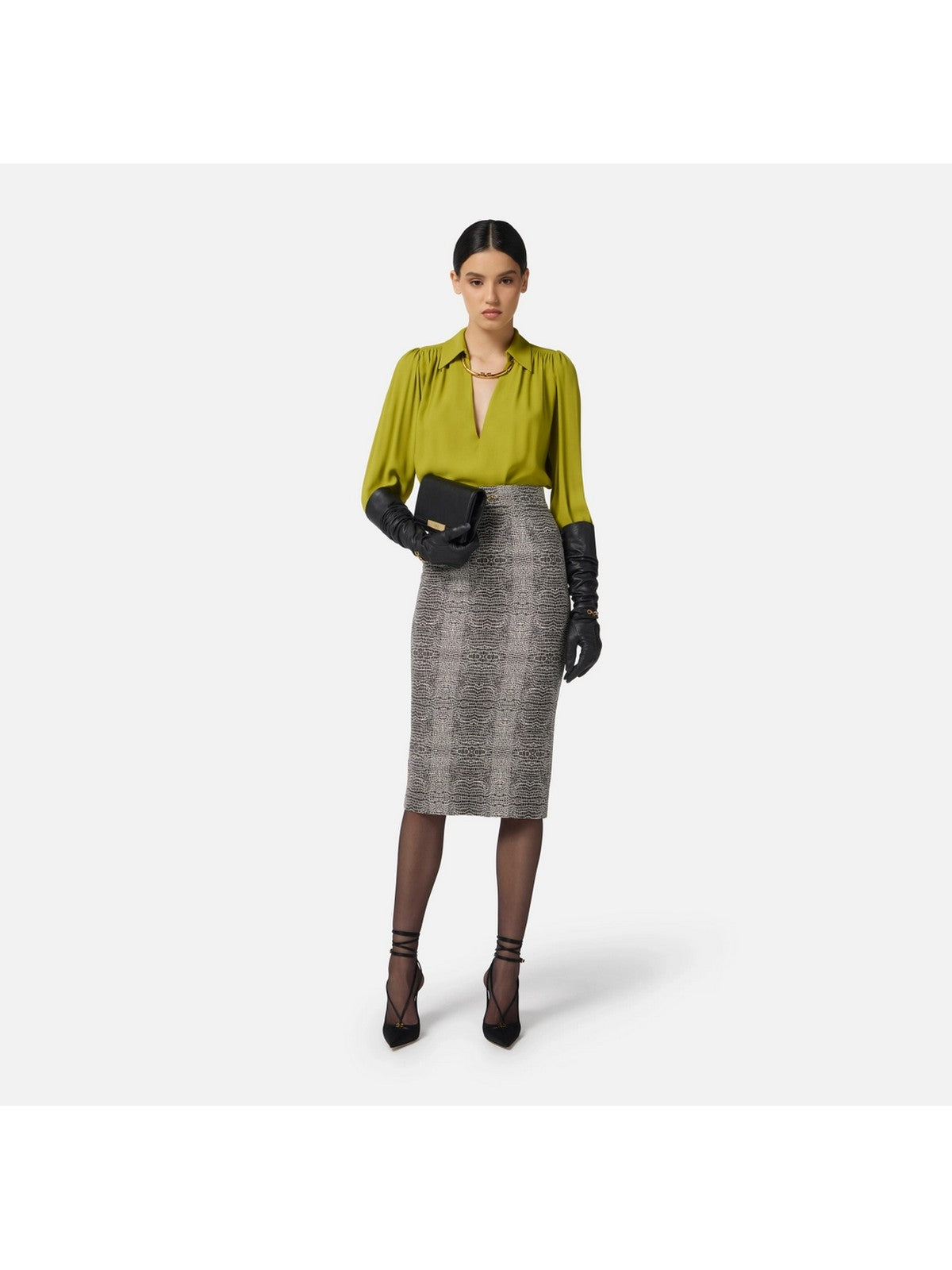 ELISABETTA FRANCHI Gonna Donna GO14157E2 110 Nero