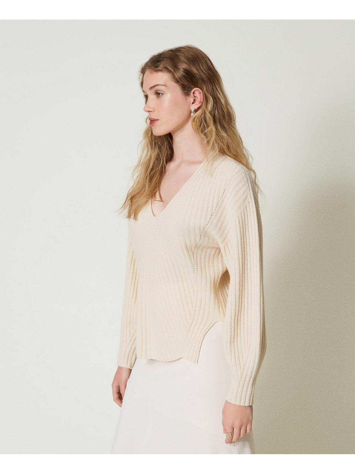 TWINSET Maglione Donna 242TP3716 00282 Bianco gioboutiqueweb