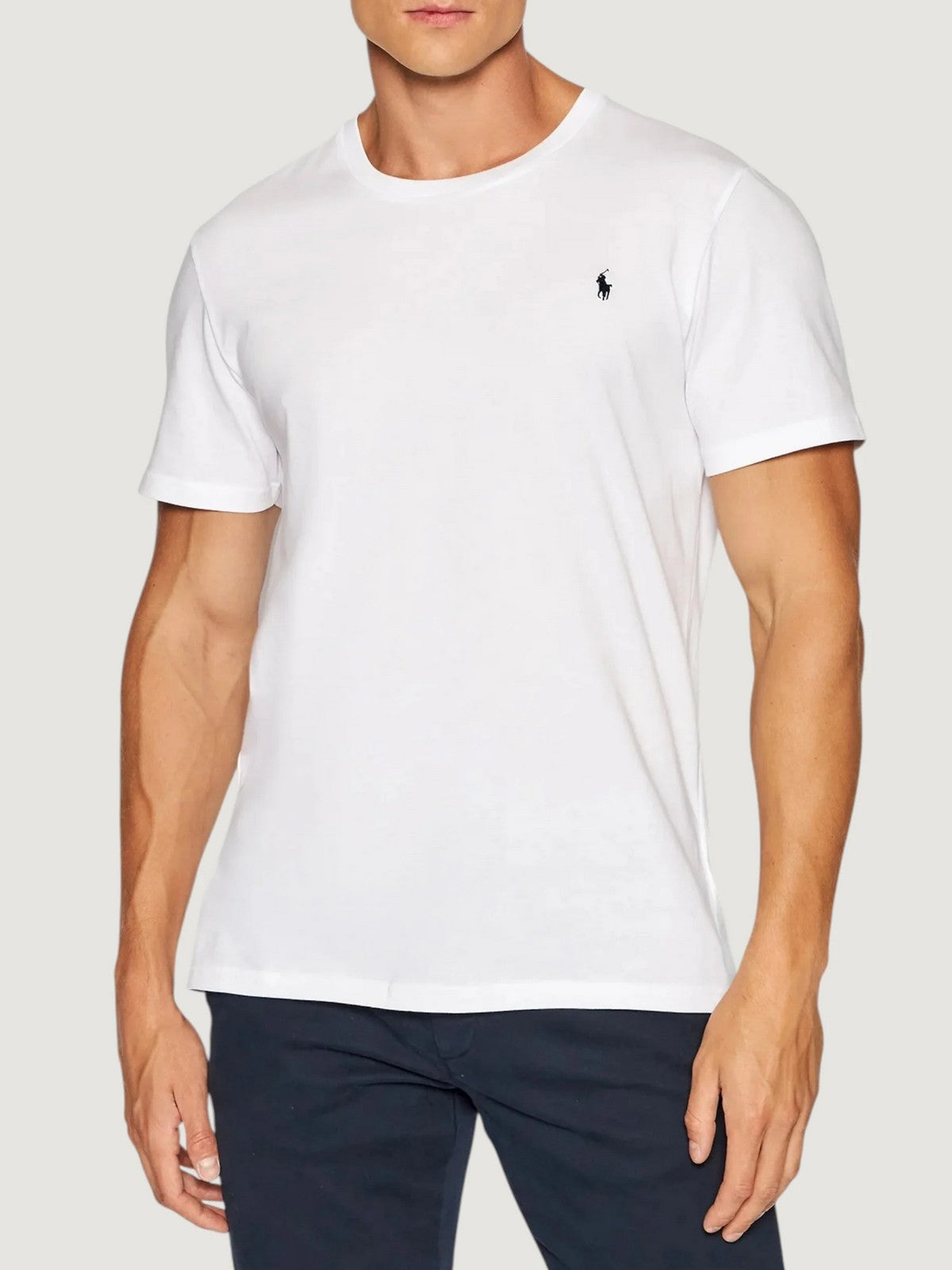 POLO RALPH LAUREN T-shirt Uomo S/S CREW-SLEEP-TOP 714844756 005 WHITE / NAVY PP