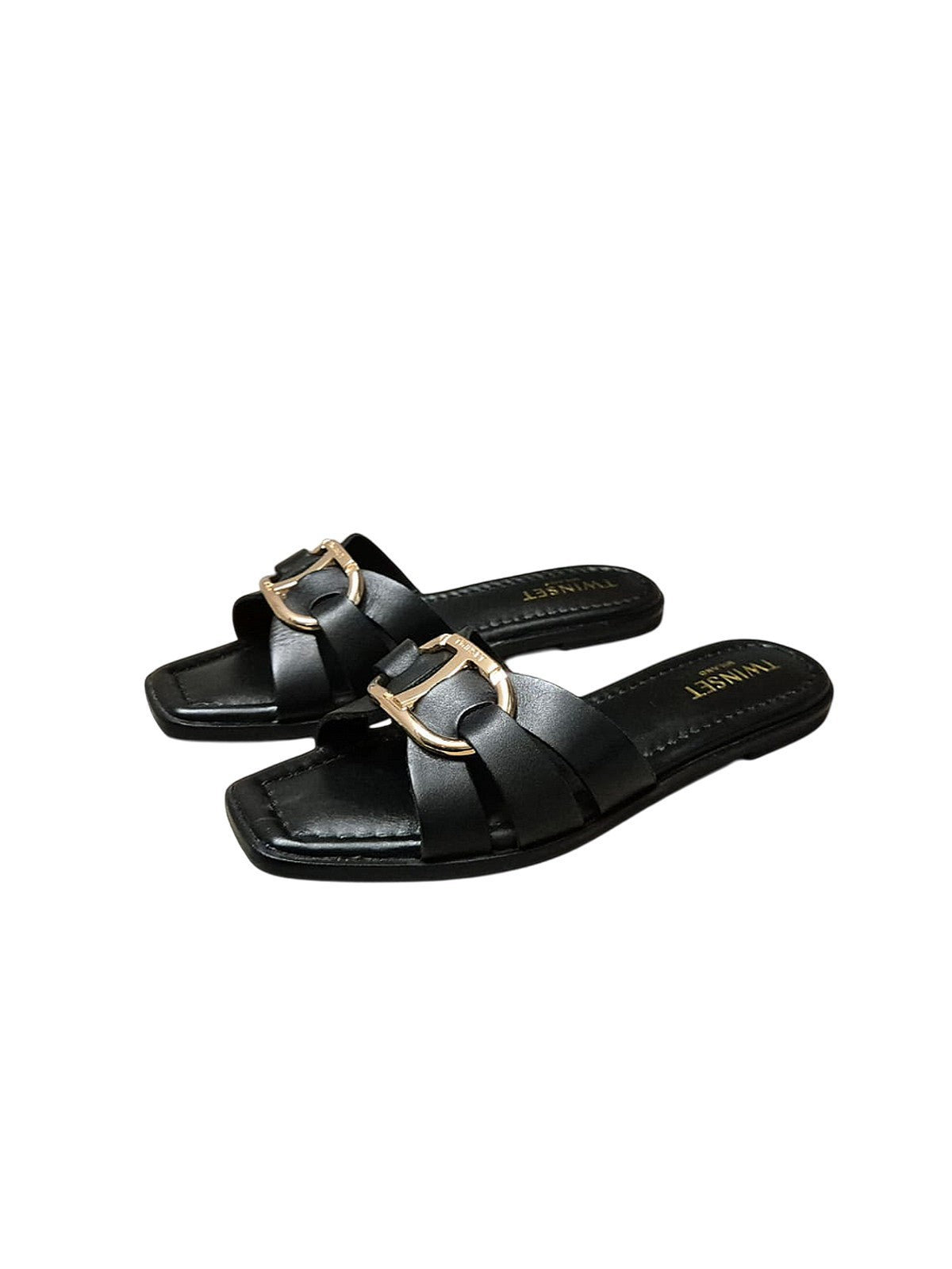 TWINSET Ciabatta Donna 251TGT090 00006 Nero gioboutiqueweb