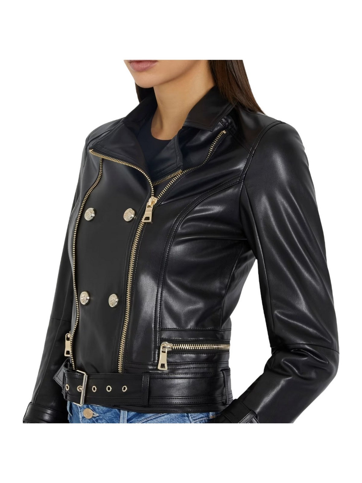 Guess Jacket Woman Olivia Moto Jacket W3BL93 K8S30 JTMU Nero