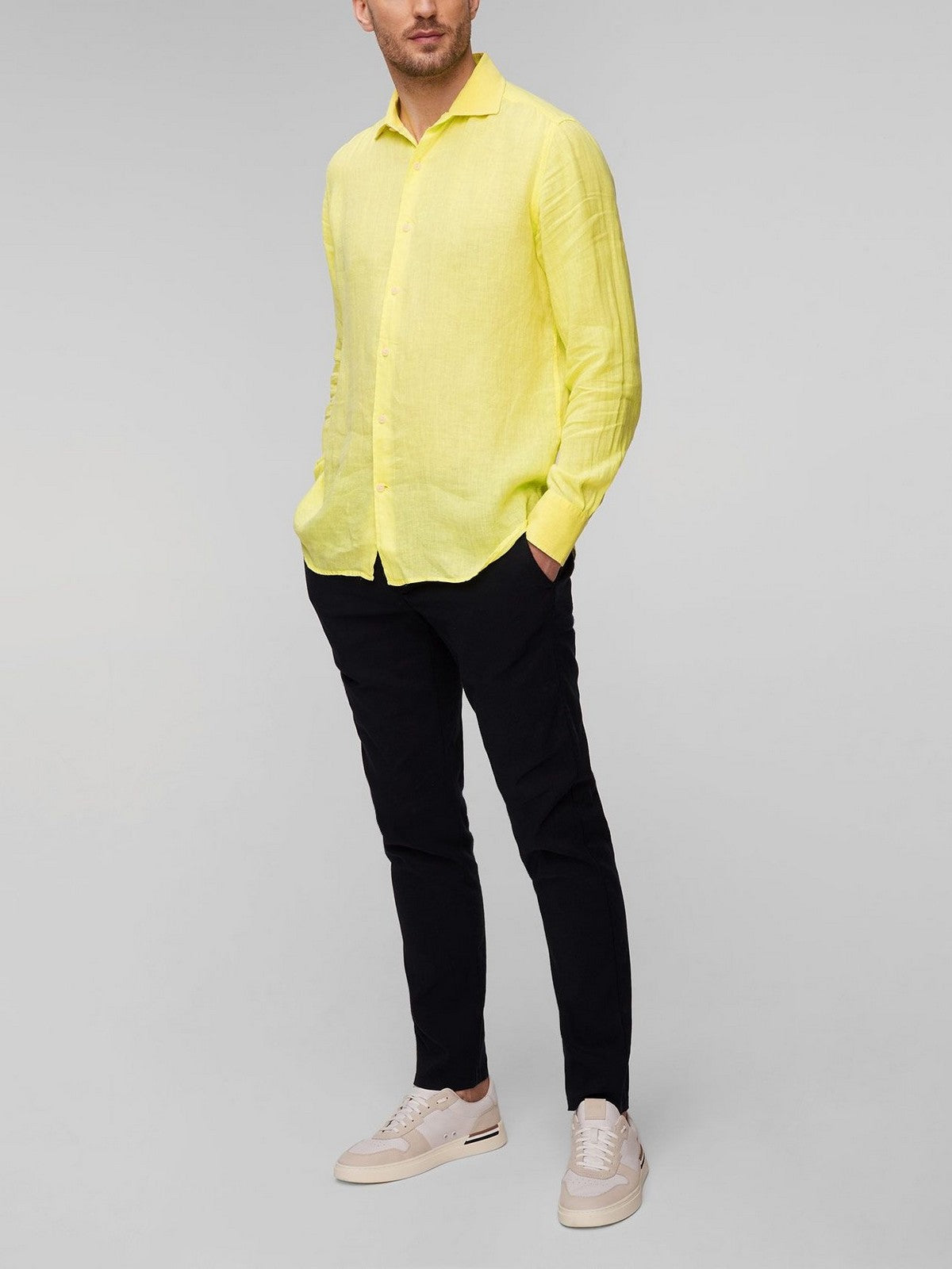 Mc2 Saint Barth Men's Shirt Pamplona 01574F Yellow