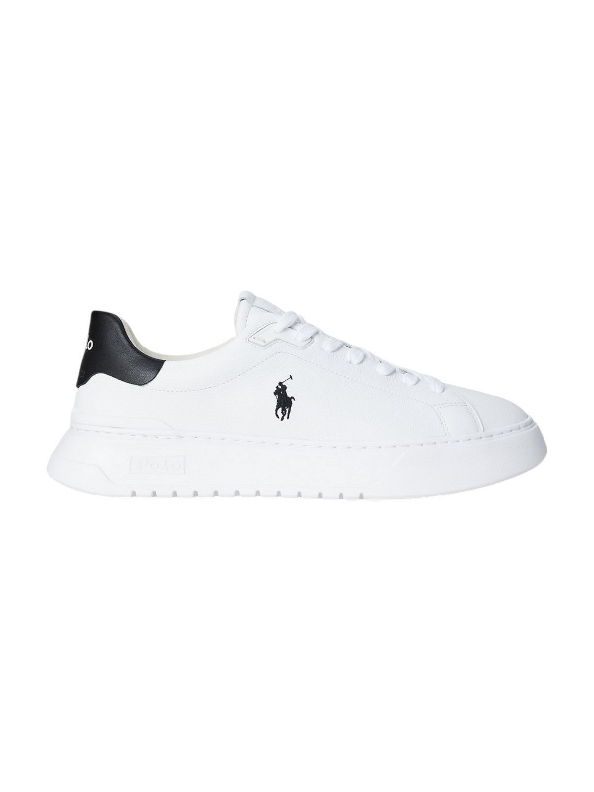 POLO RALPH LAUREN Sneaker Uomo RLITE COURT-SNEAKERS-LOW TOP LACE 809974097 002 WHITE/BLACK