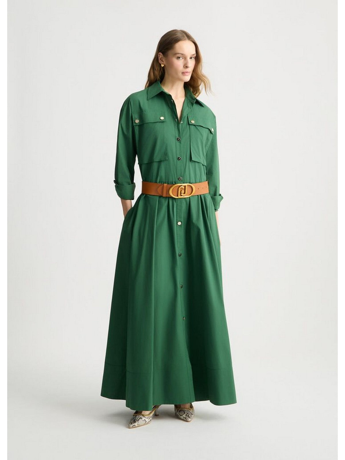 LIU Jo Black Woman Dress CA5293TS246 X0665 Jungle sauvage