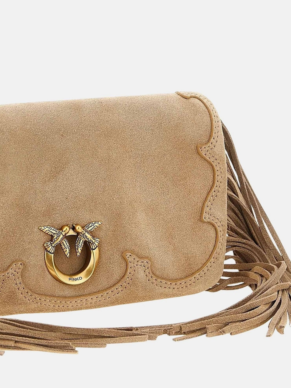 PINKO Borsa Donna CLICK SOFT HORIZONTAL MINI SUE 106023-A39A L08Q BEIGE-SCOIATTOLO-ANTIQUE GOLD