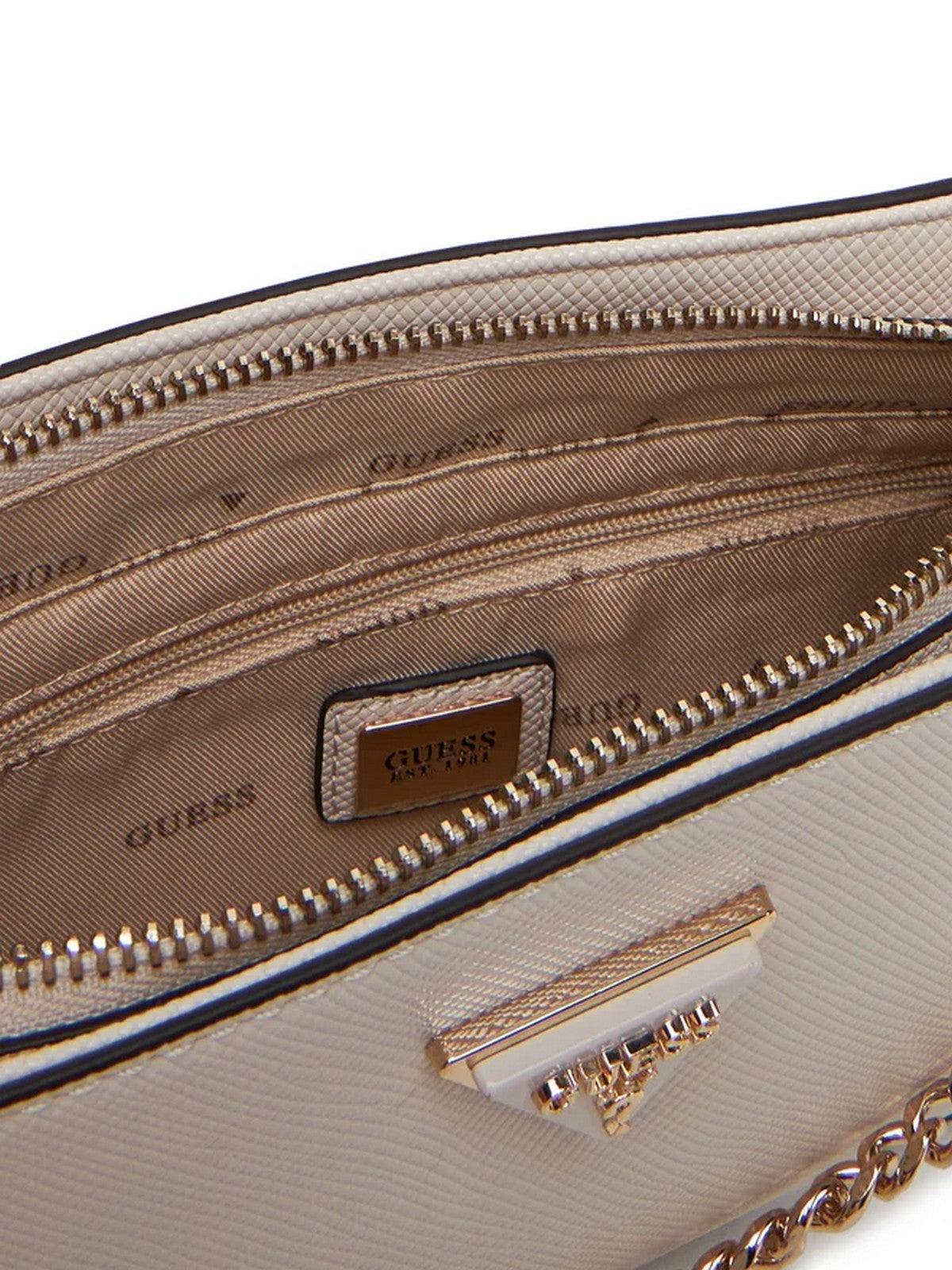 GUESS Borsa Donna NOELLE MINI TOP ZIP SHOULDER HWZG78 79720 BON Beige gioboutiqueweb