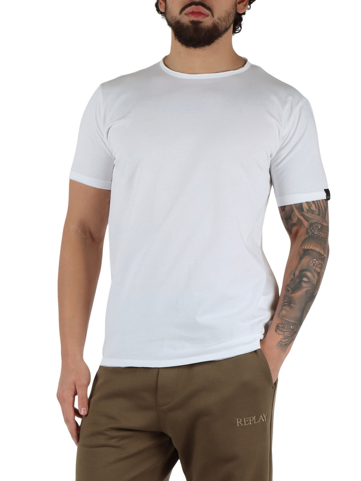 REPLAY T-shirt Uomo M3590A0002660 001 WHITE gioboutiqueweb