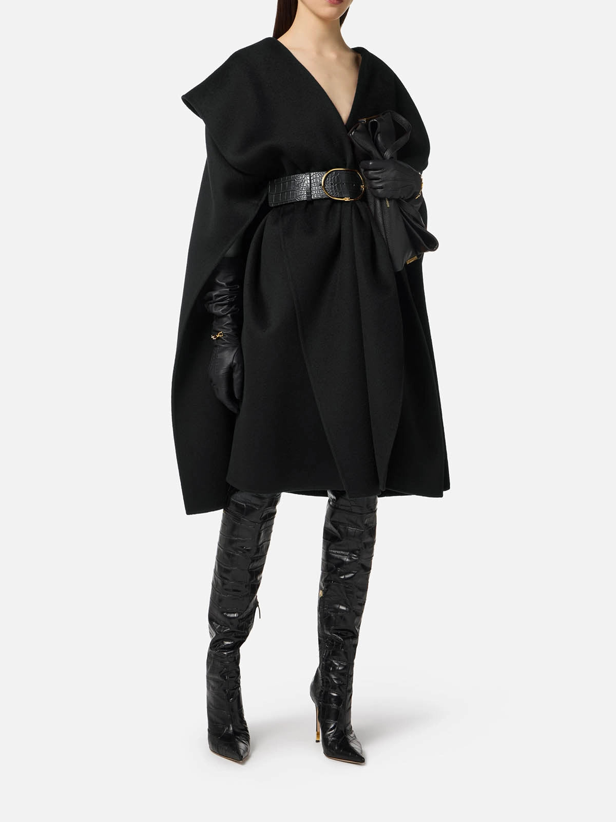 ELISABETTA FRANCHI Cappotto Donna CP67D56E2 110 Nero