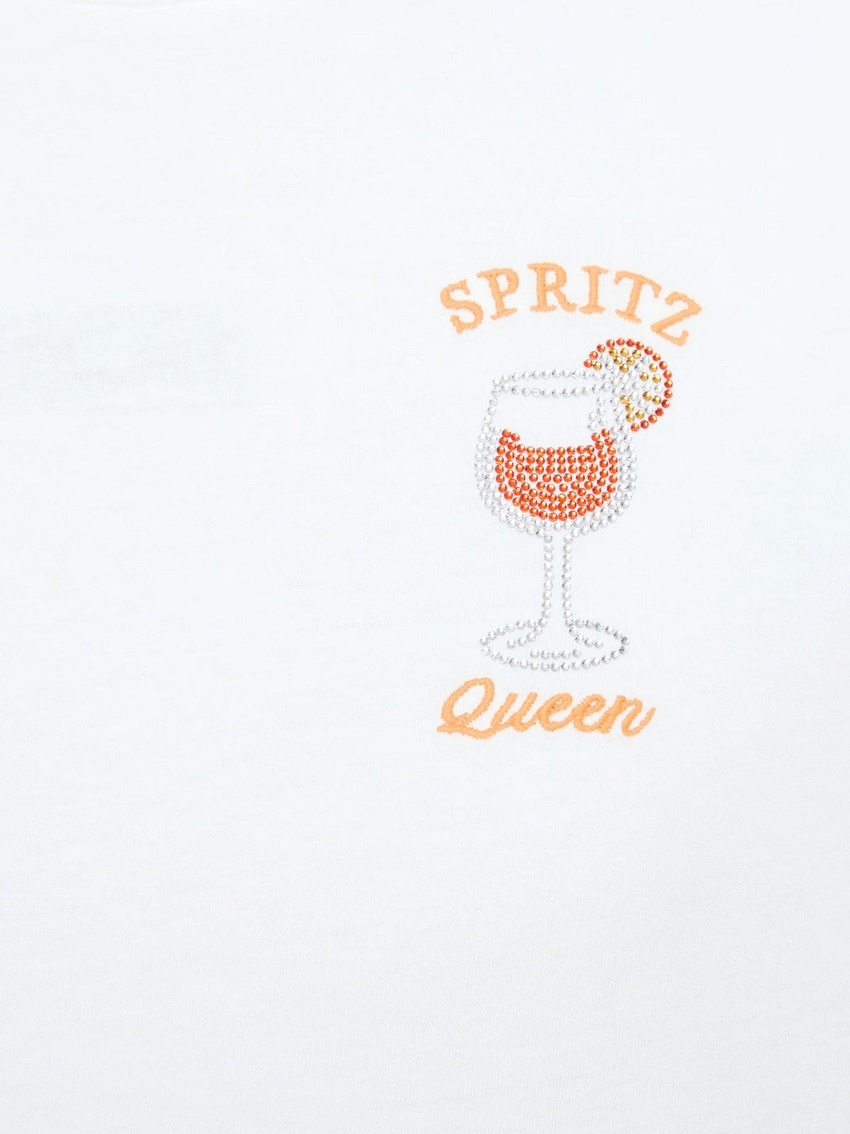 MC2 SAINT BARTH T-shirt Donna EMILIE 05941H SPRITZ QUEEN 01N STRASS EMB gioboutiqueweb