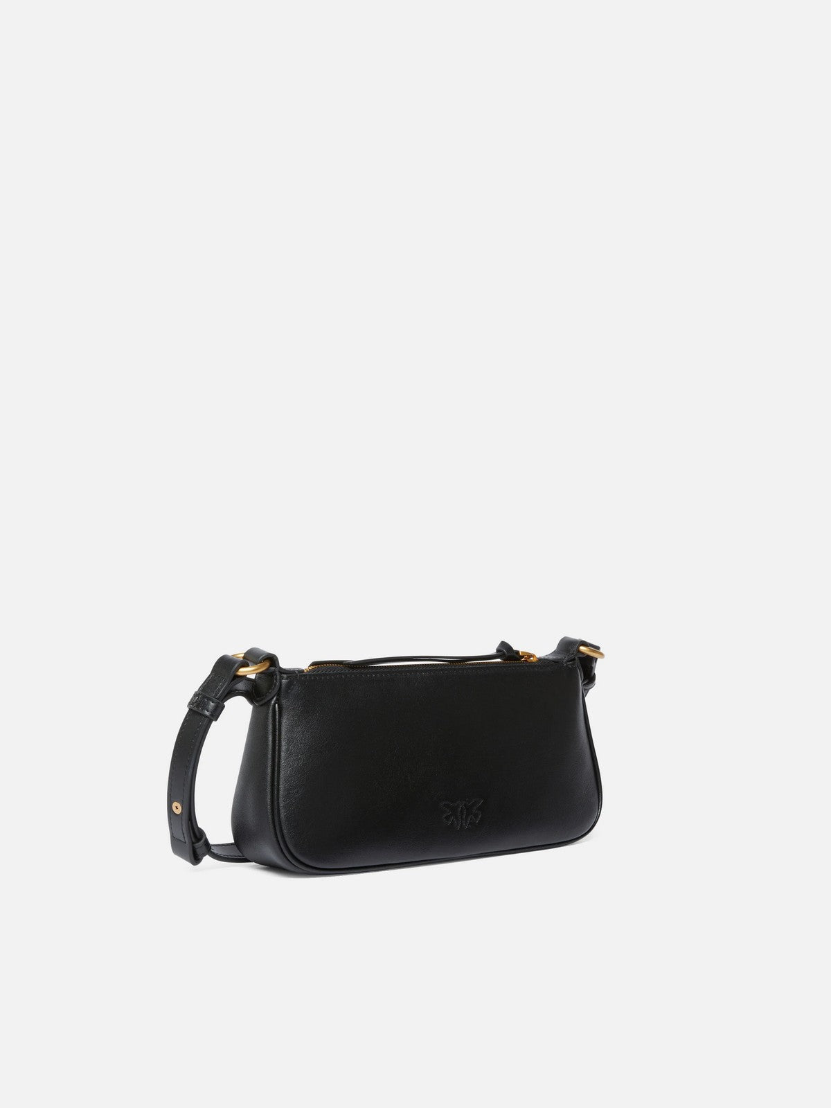 PINKO Borsa Donna HALF MOON HORIZONTAL MINI VITE 105069-A0QO Z99Q NERO-ANTIQUE GOLD