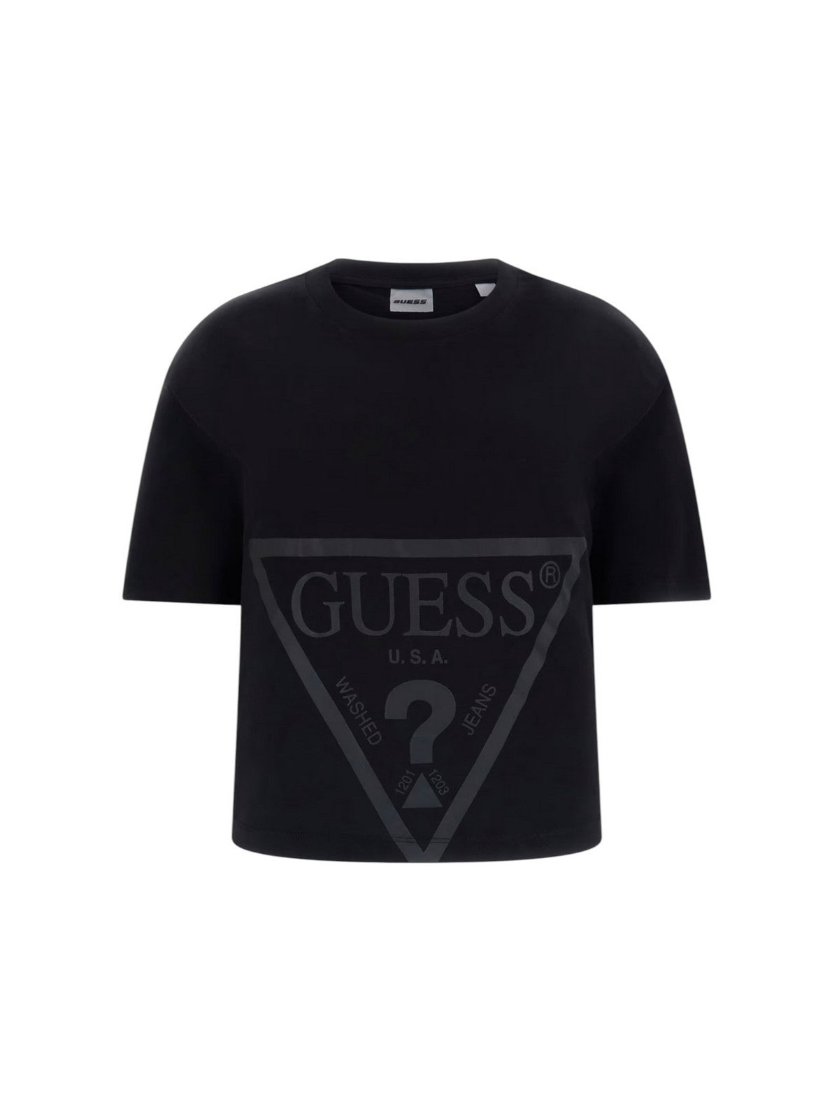 GUESS SPORT T-shirt Donna ADELE CROP T-SHIRT V2YI06 K8HM0 JBLK Jet Black A996