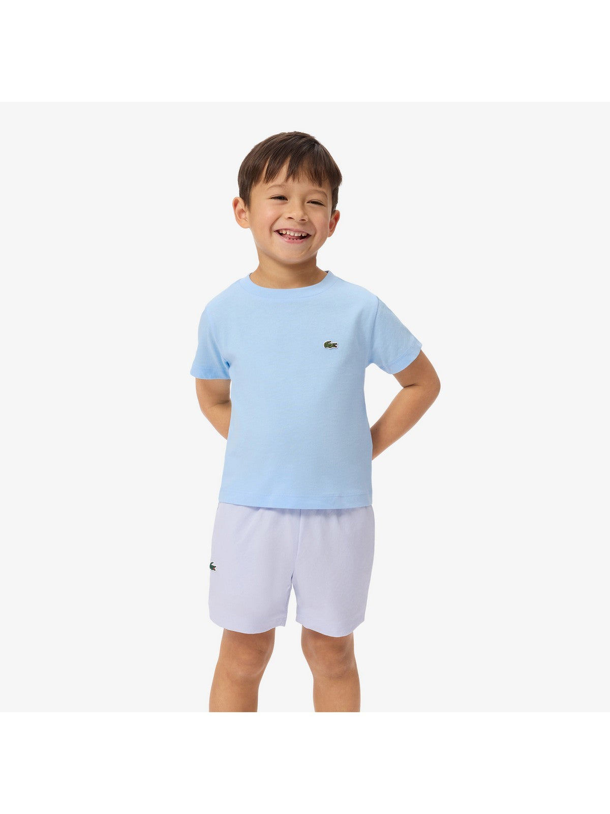 LACOSTE KIDS T-shirt Unisex bambino LCB CORE TEE 847025 HBP AZZURRO gioboutiqueweb