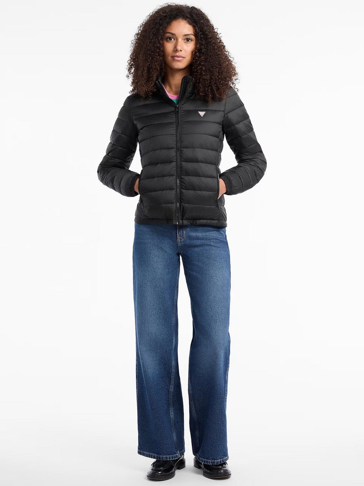 GUESS Piumino Donna GJ HOODED PUFFER W5RL99 WHAB2 JBLK Jet Black A996