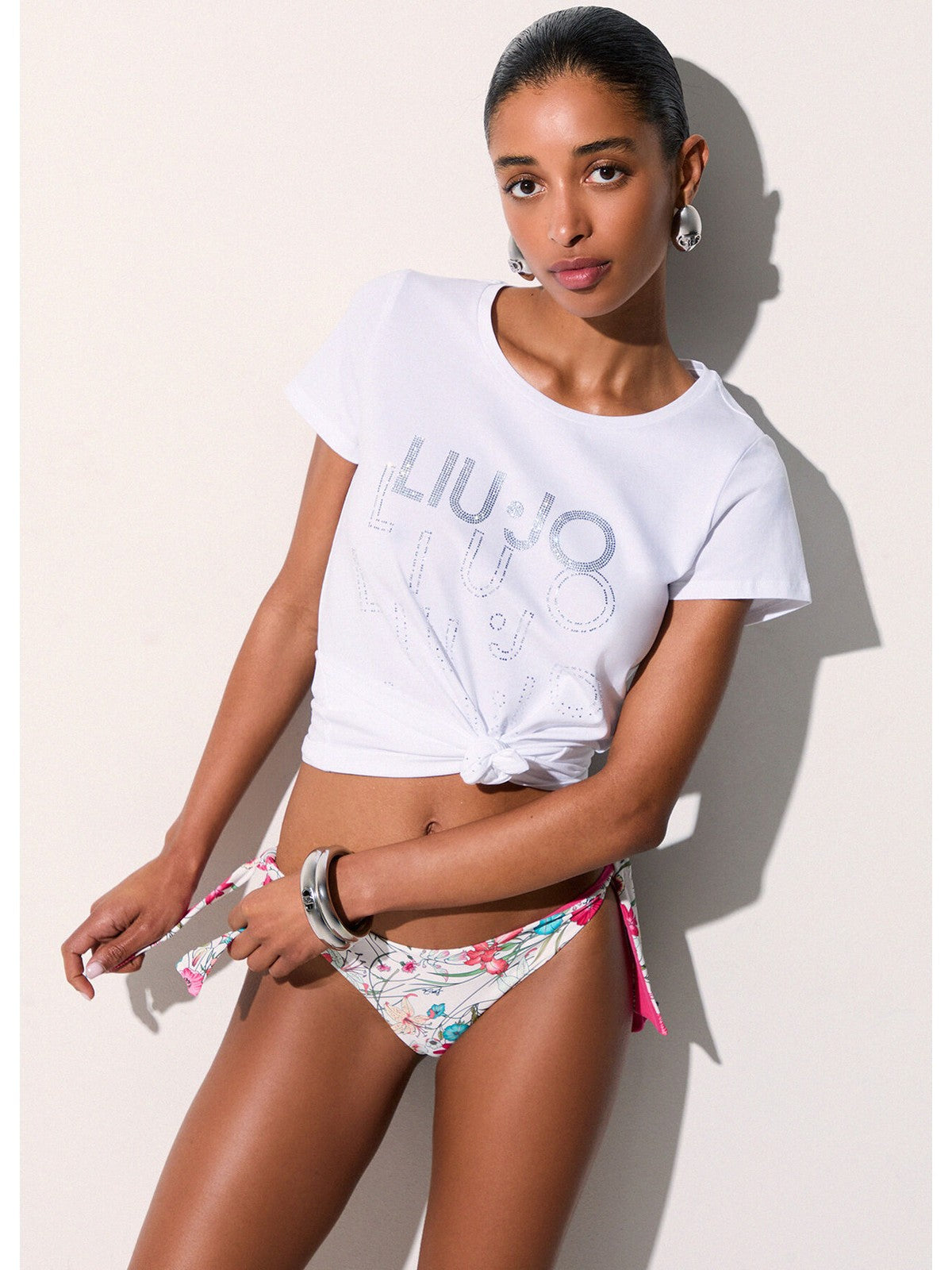 LIU JO BEACHWEAR T-shirt Donna VA6171JS003 T9550 Bianco/degrade