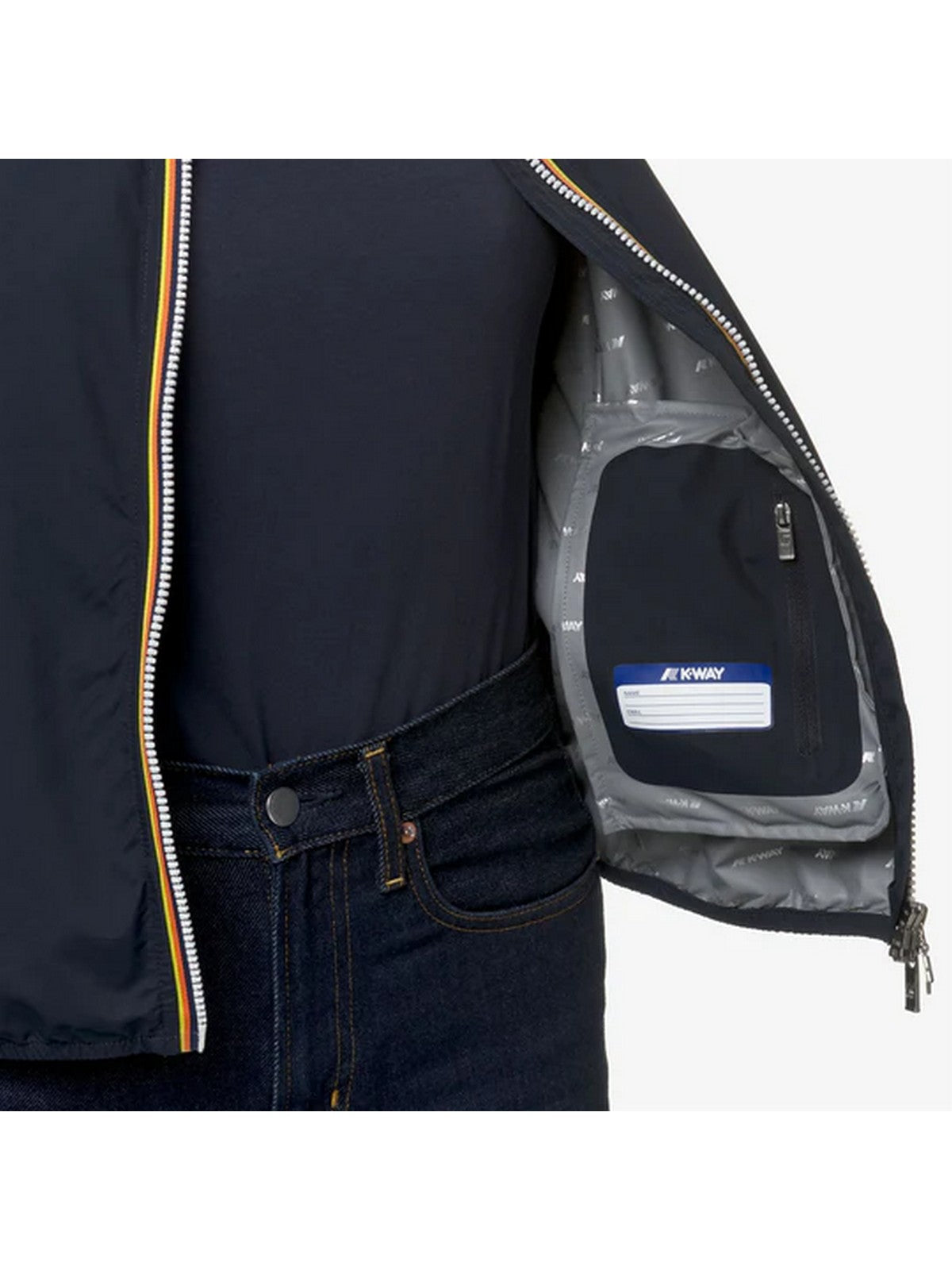 K-WAY Giubbino Donna Lily Eco Stretch Dot K5127LW K89 Blu gioboutiqueweb