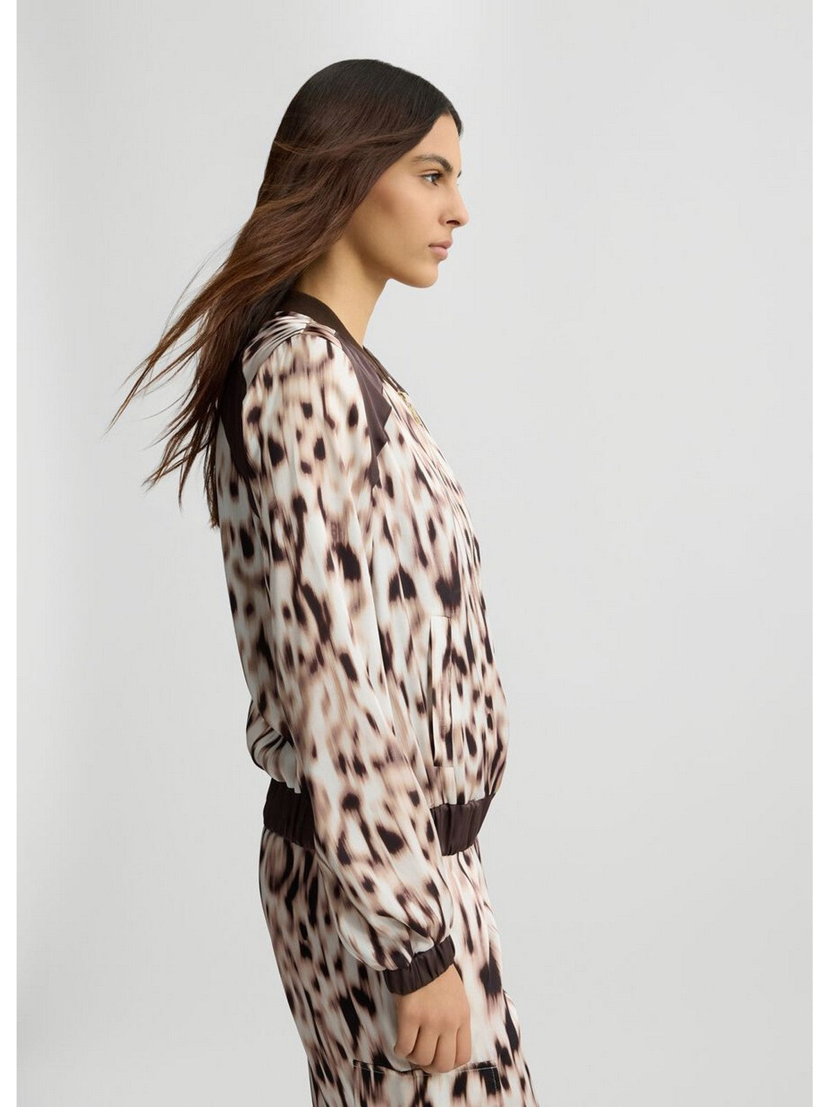 LIU JO SPORT Felpa Donna TA5197TS964 M9064 Natural beige/moro gioboutiqueweb