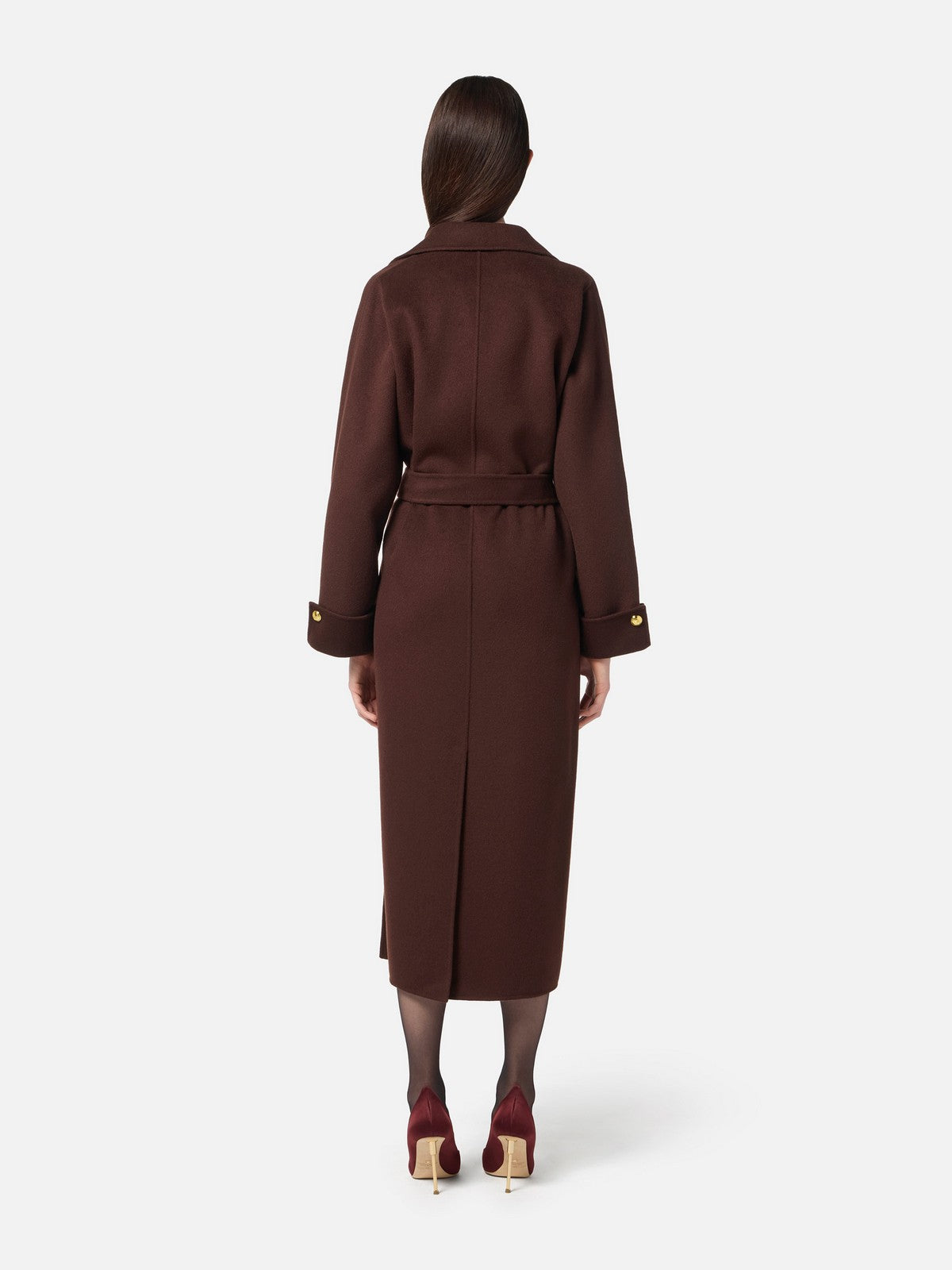 ELISABETTA FRANCHI Cappotto Donna CP68D56E2 EA3 COFFEE