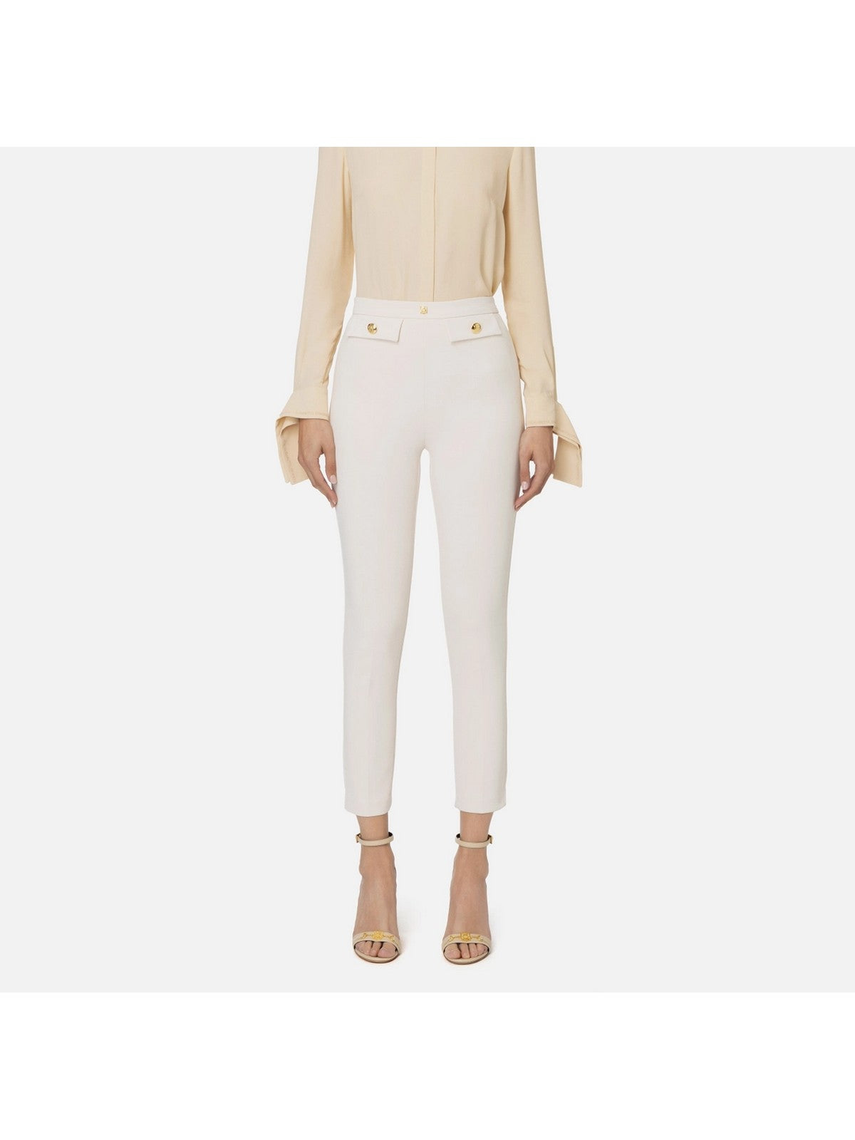 ELISABETTA FRANCHI Pantalone Donna PA02446E2 193 Bianco gioboutiqueweb