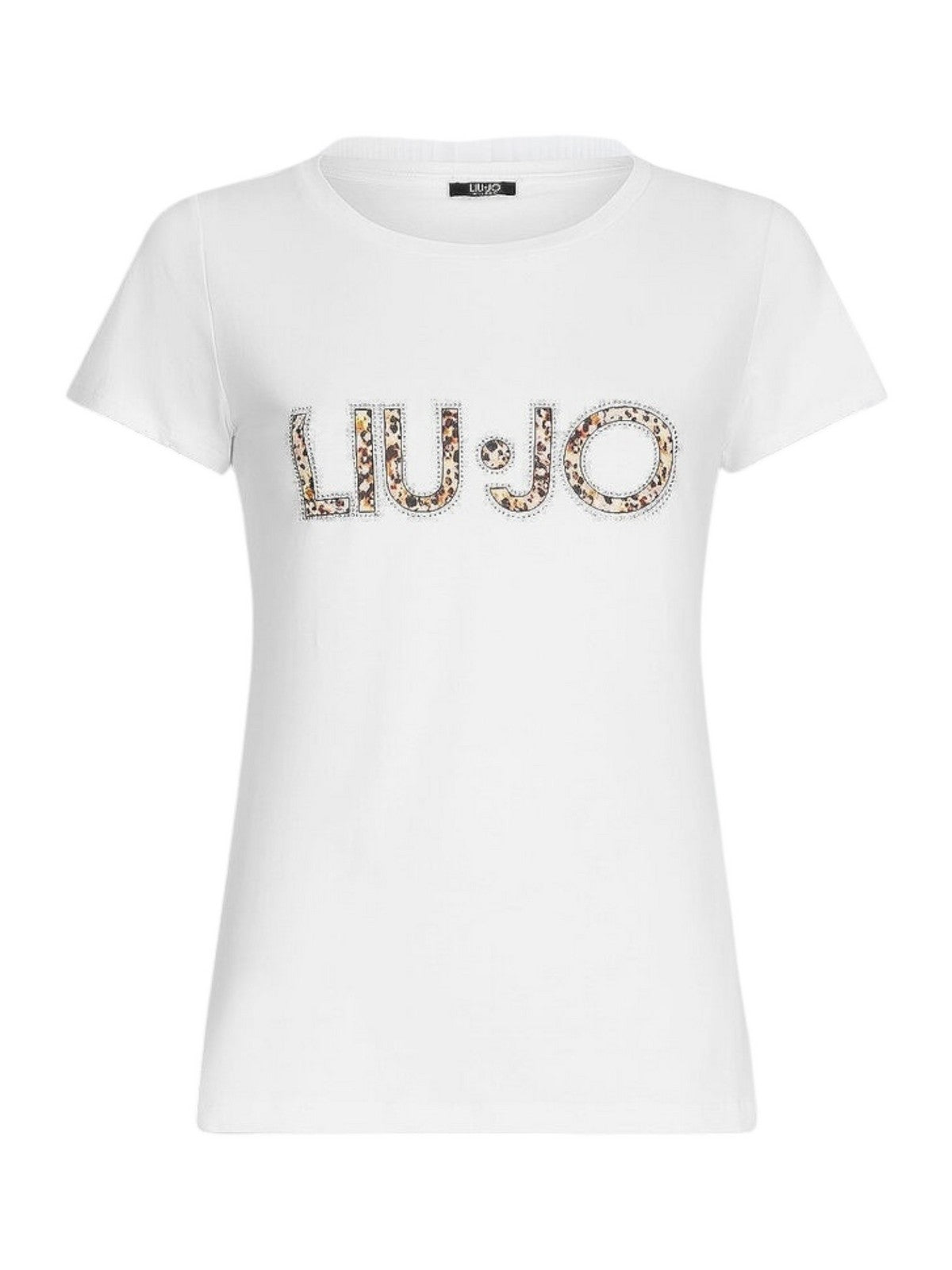 LIU JO BEACHWEAR T-shirt Donna VA5154JS003 M9664 Bianco/animal rouge