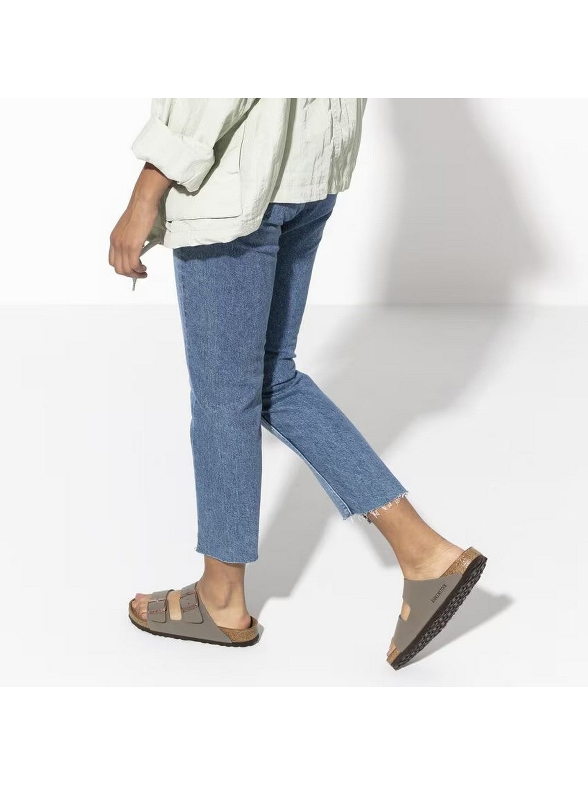 BIRKENSTOCK Sandalo Unisex adulto Arizona stone, Birkibuc 151213 Grigio gioboutiqueweb