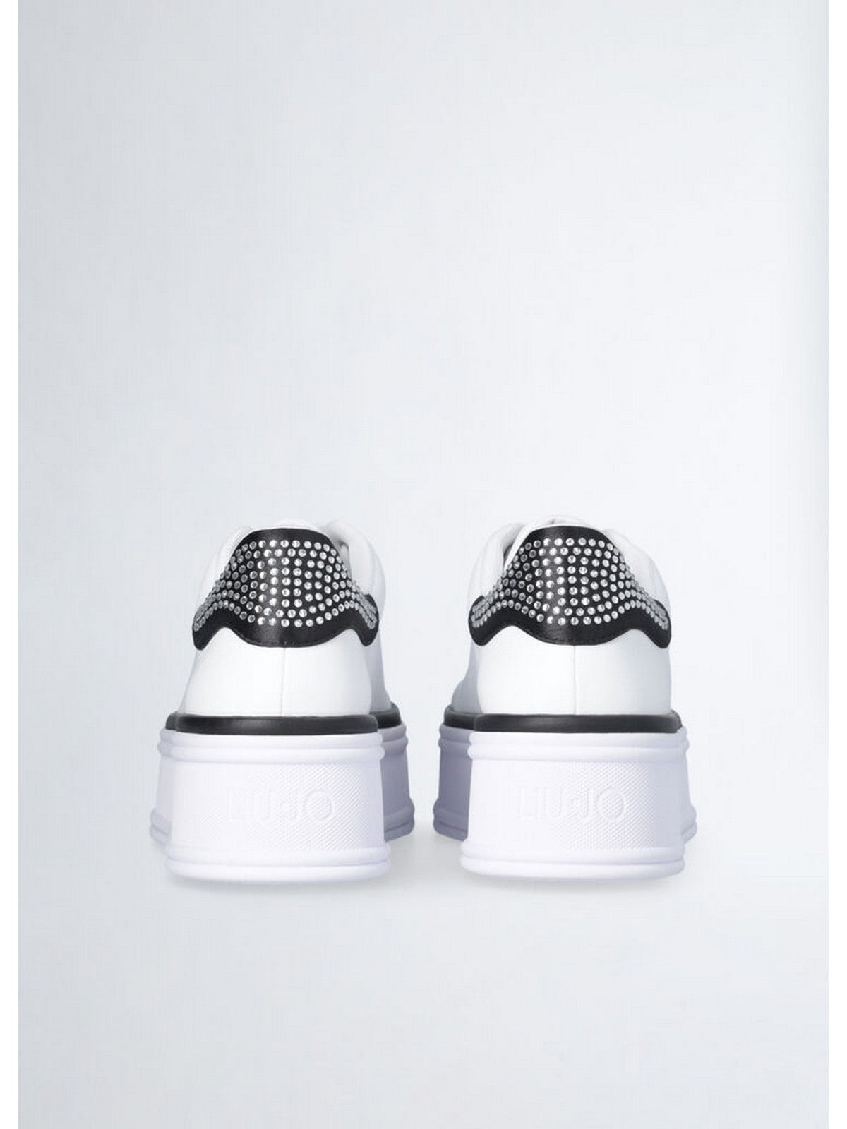 LIU JO Sneaker Donna SELMA 16 BA5101PX190 S1005 LEATHER/SATIN WHITE/BLACK gioboutiqueweb