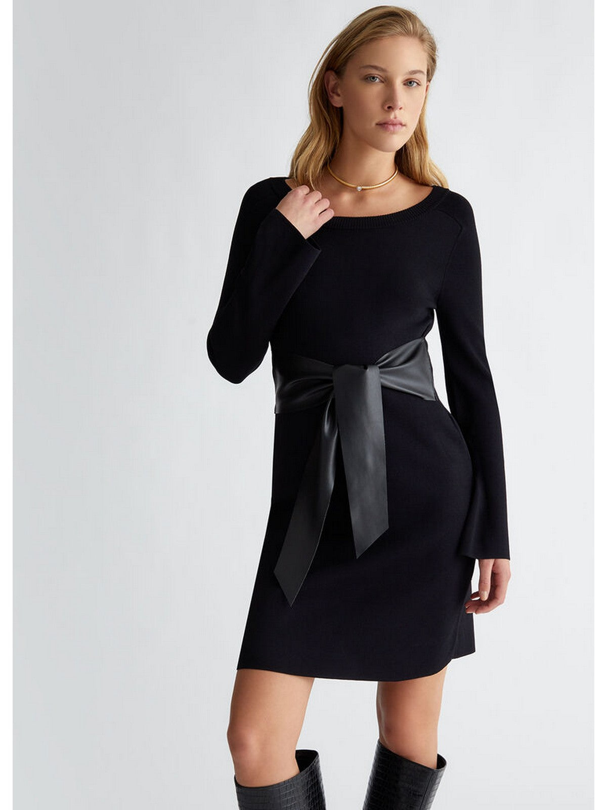 LIU JO WHITE Abito Donna WF4531MA05P 22222 Nero gioboutiqueweb