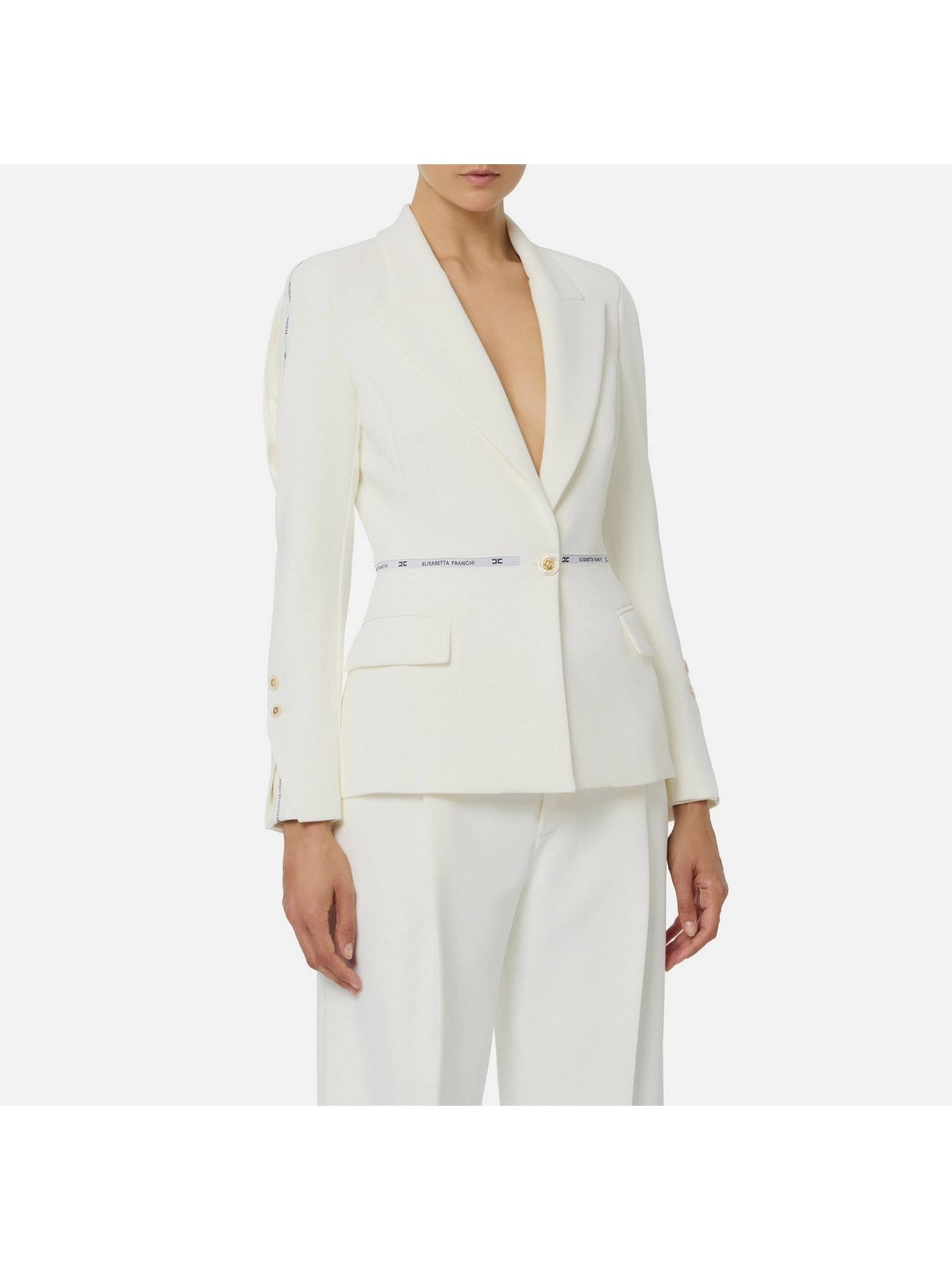 ELISABETTA FRANCHI Giacca Donna GI17156E2 360 Avorio gioboutiqueweb