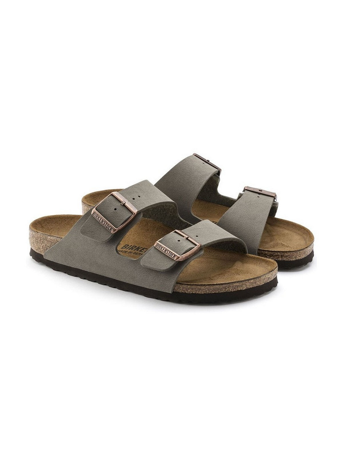 BIRKENSTOCK Sandalo Unisex adulto Arizona stone, Birkibuc 151213 Grigio gioboutiqueweb