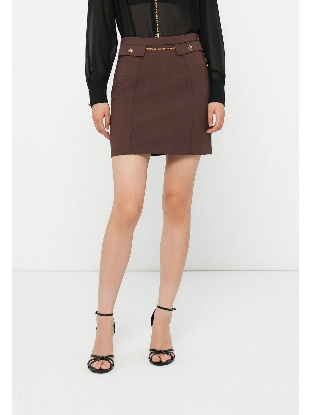 ELISABETTA FRANCHI Gonna Donna GO14857E2 EA3 COFFEE