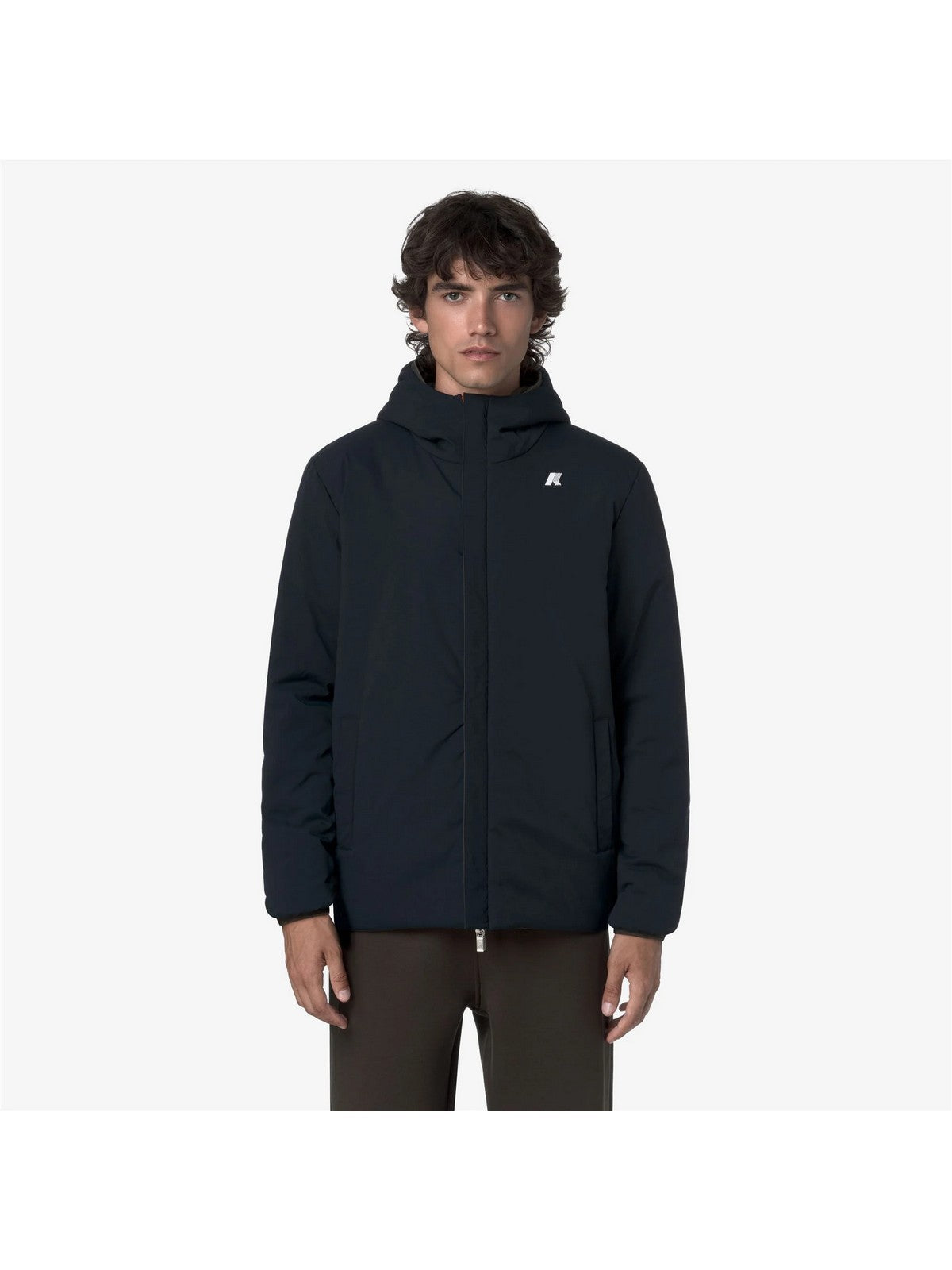 K-WAY Giubbino Uomo JACK ST WARM DOUBLE K6128VW B3A Black Olive - Blue D