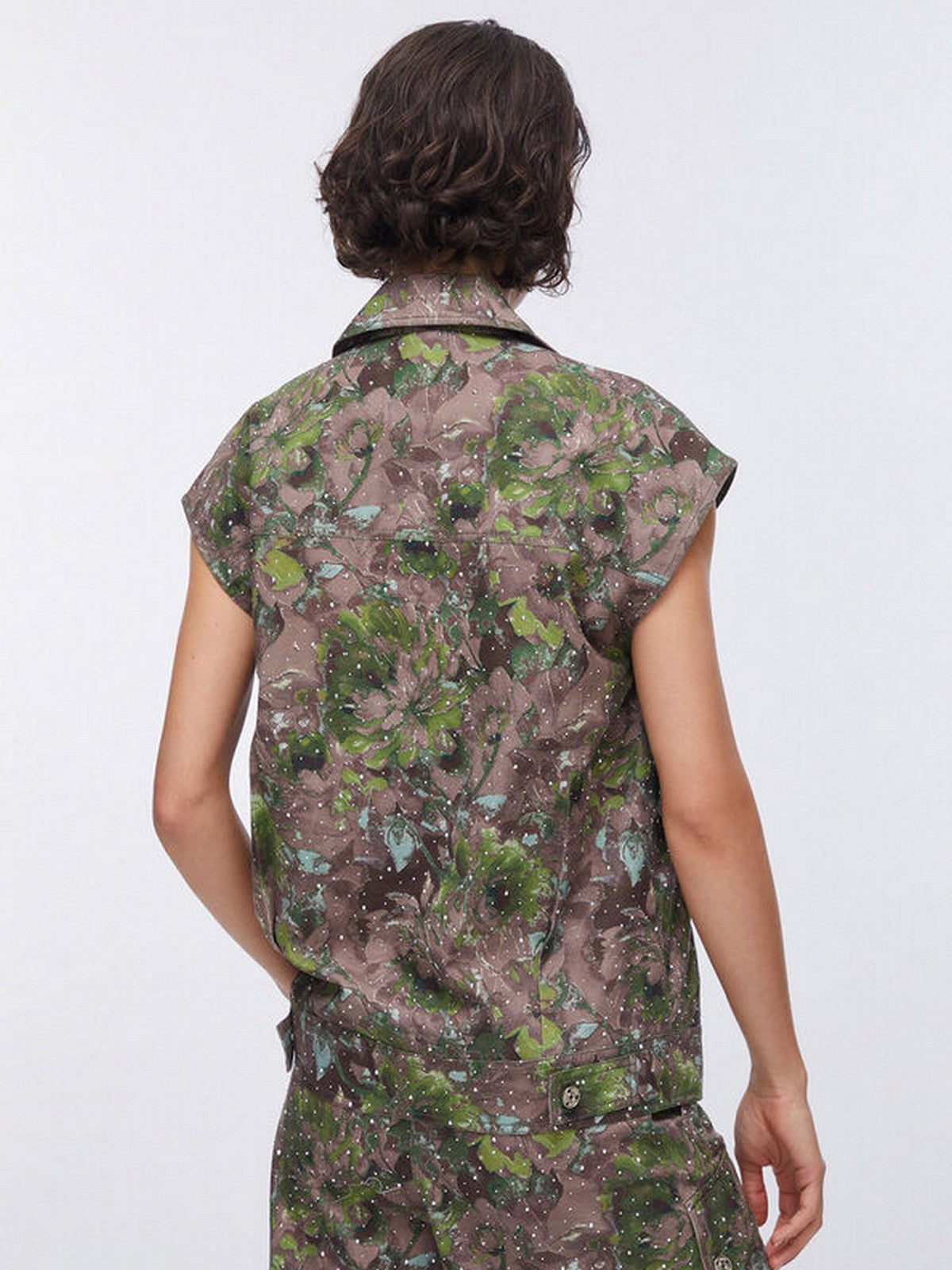 LIU JO WHITE Gilet Donna WA6341T433A P9360 Dk.olive comouflower