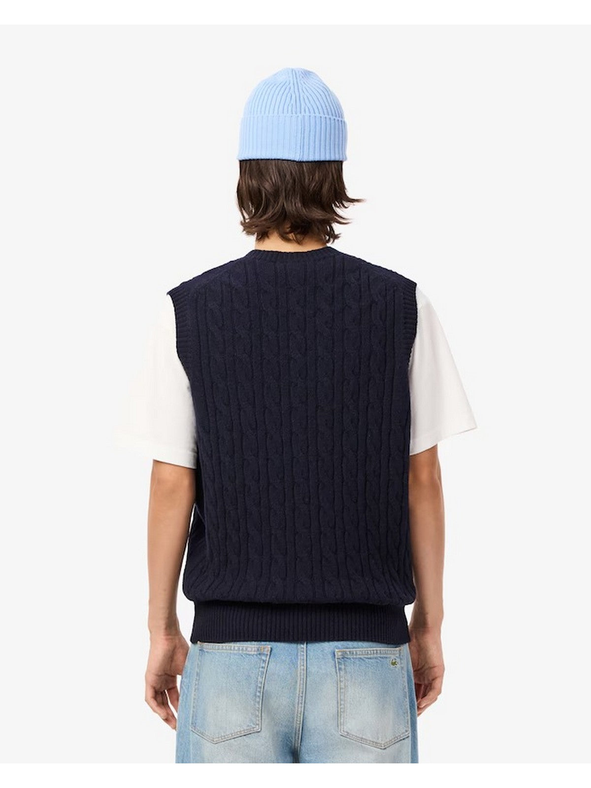 LACOSTE Gilet Uomo AH3132 166 Blu gioboutiqueweb