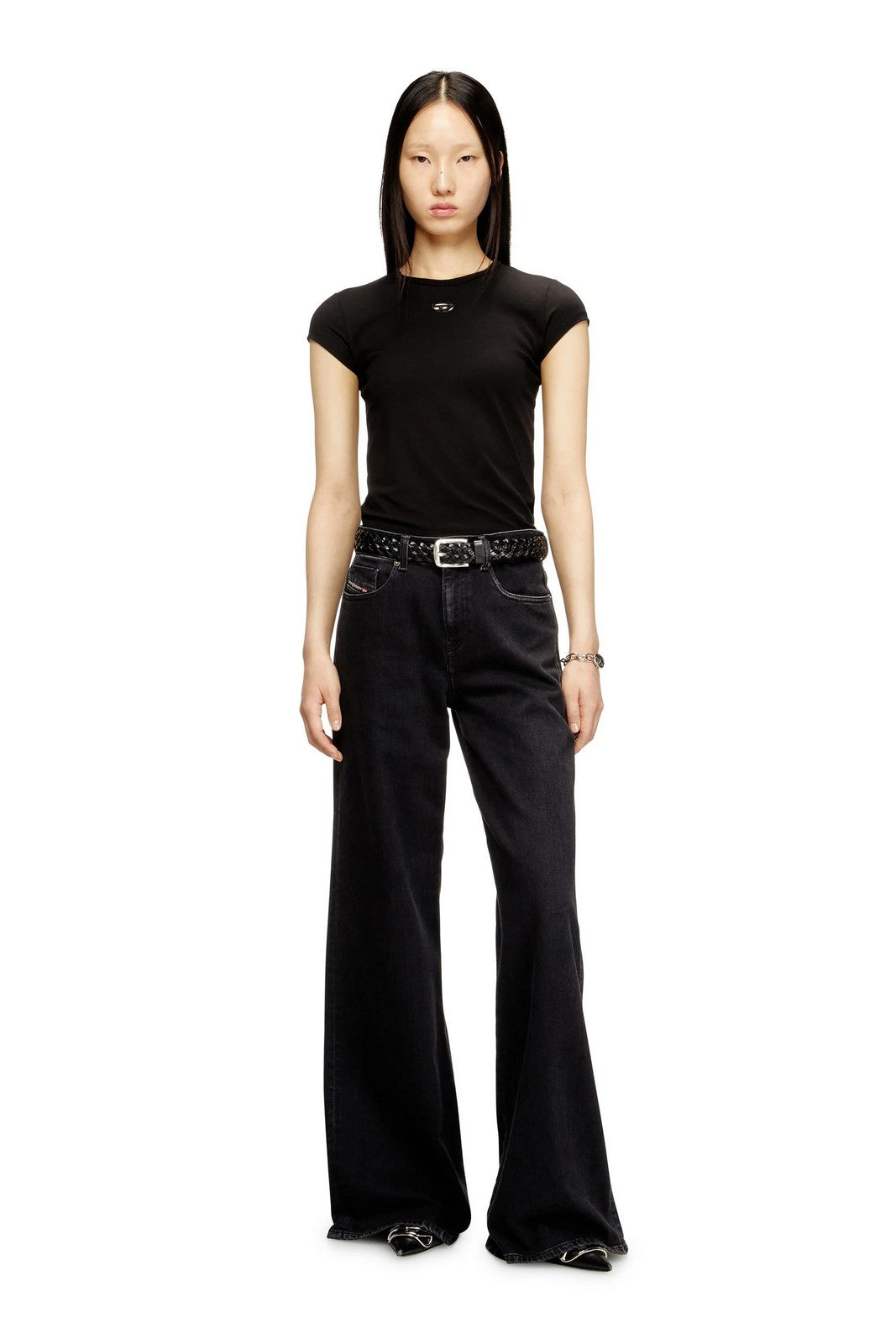 DIESEL T-shirt Donna T-ANGIE-OD MAGLIETTA A19912 0AFAA 9XX 004 - DEEP/BLACK