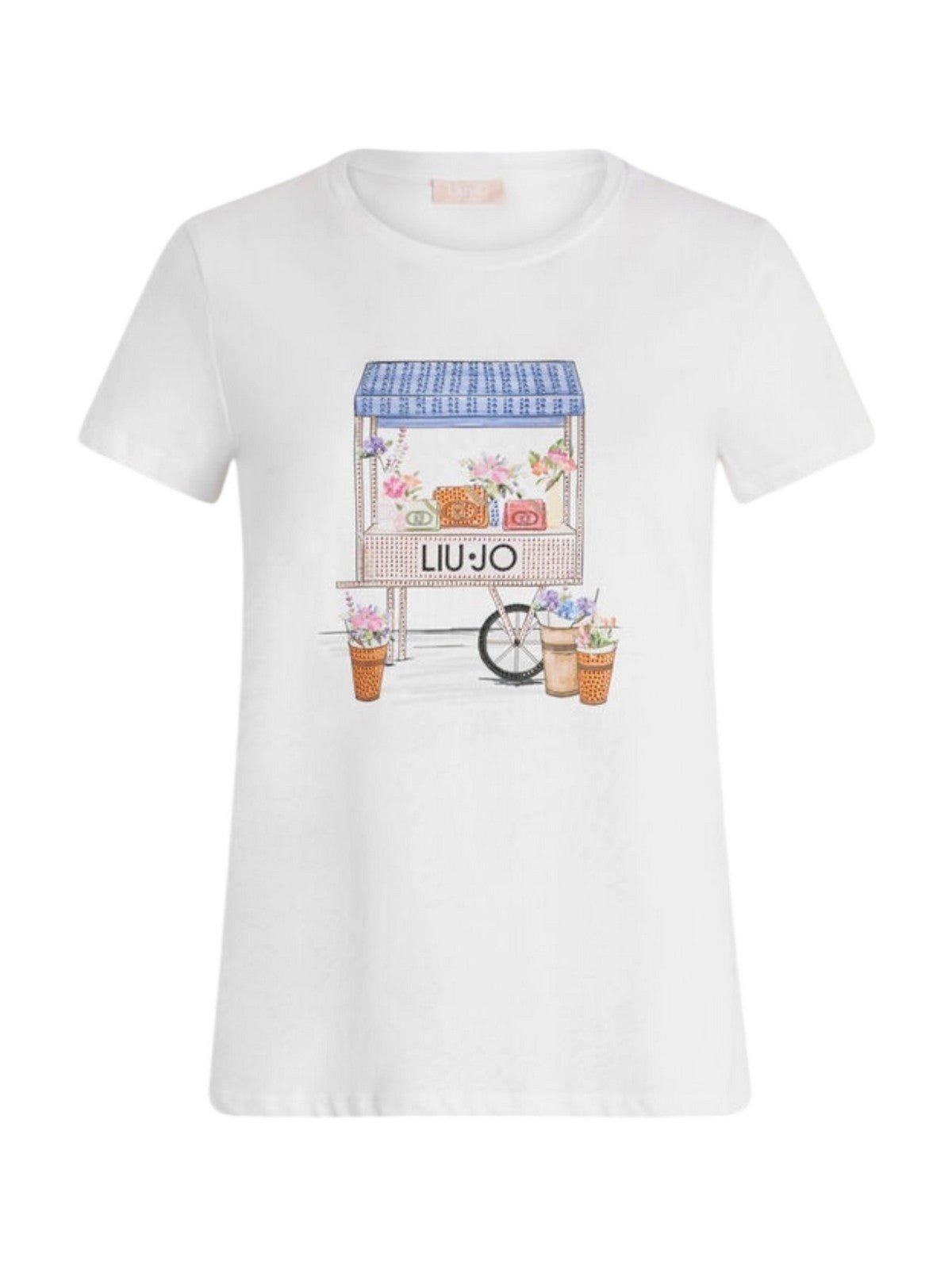 LIU JO WHITE T-shirt Donna WA5362JS923 M9570 Bianco gioboutiqueweb
