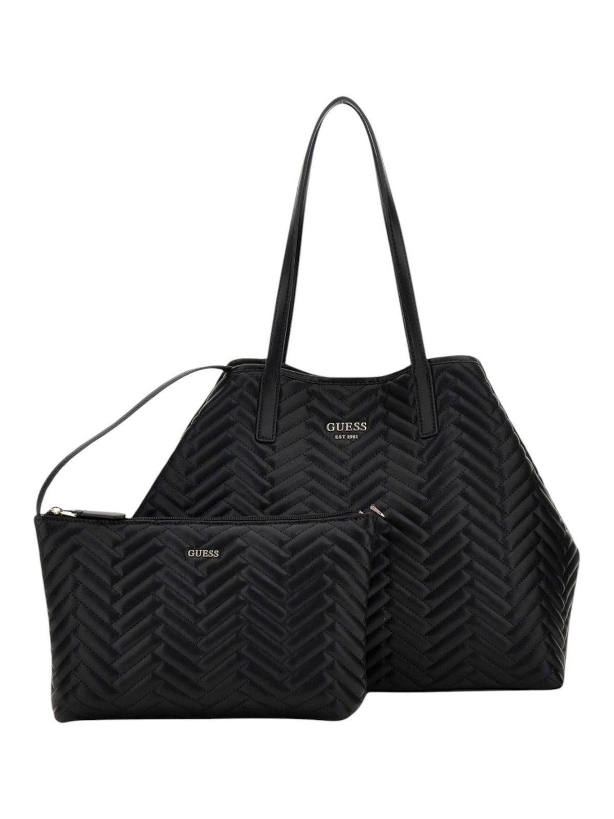 Guess Women's Vikky II Woman Bag 2 en 1 fourre-tout HWQG93 18290 BL NERO