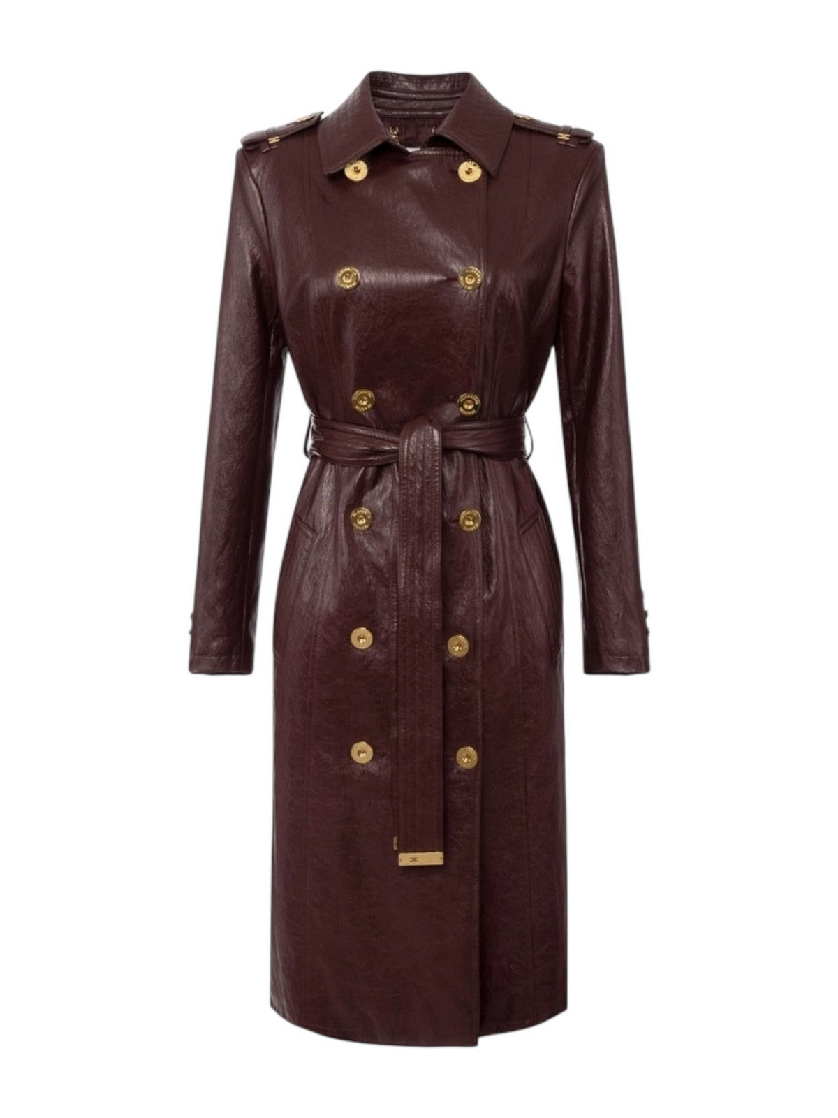 ELISABETTA FRANCHI Cappotto Donna SP00256E2 EA4 MERLOT gioboutiqueweb