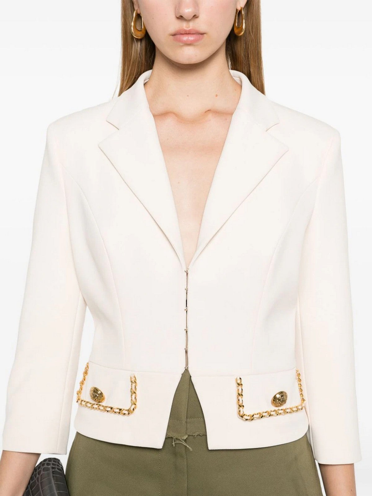 ELISABETTA FRANCHI Giacca Donna GIT8546E2 193 Bianco gioboutiqueweb